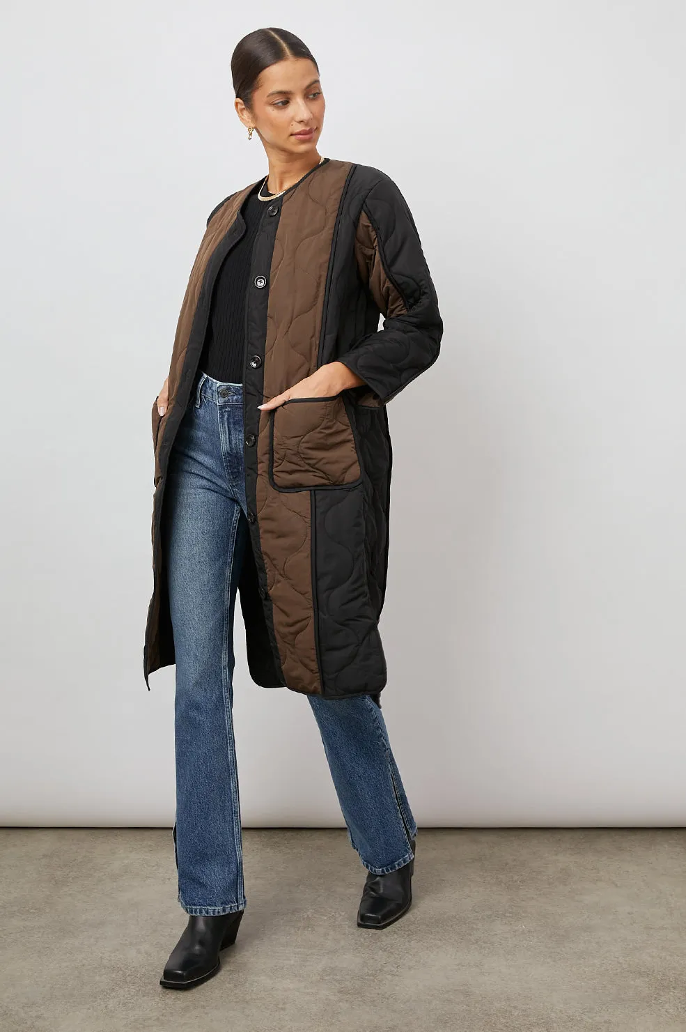 ANDRES JACKET - BLACK BROWN MIX sold by Rails product image thumbnail 4