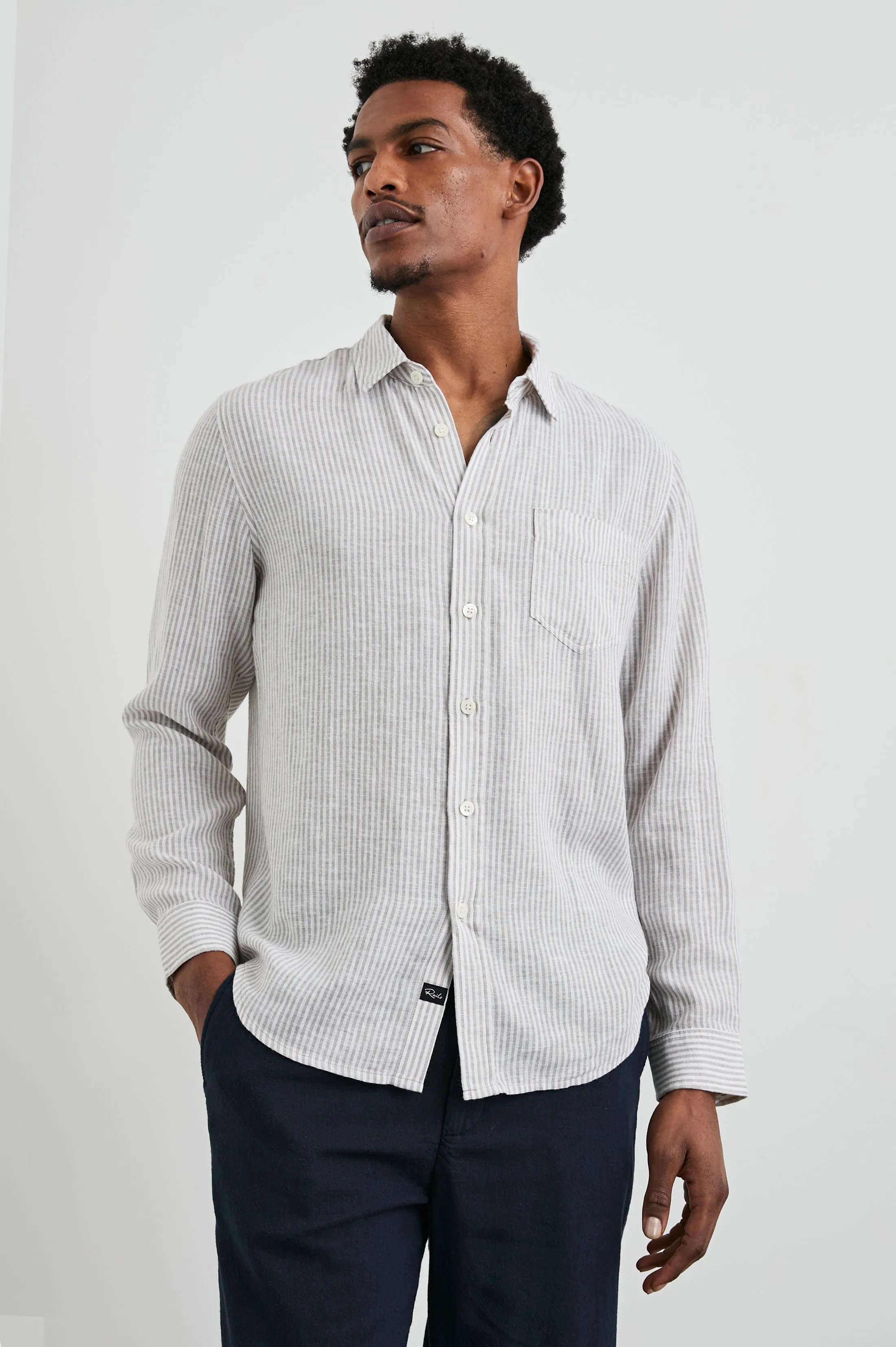 CONNOR SHIRT - GHURKA WHITE RAILROAD sold by Rails product image thumbnail 4