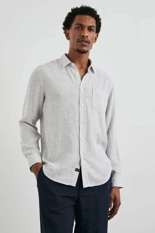 CONNOR SHIRT - GHURKA WHITE RAILROAD made by Rails