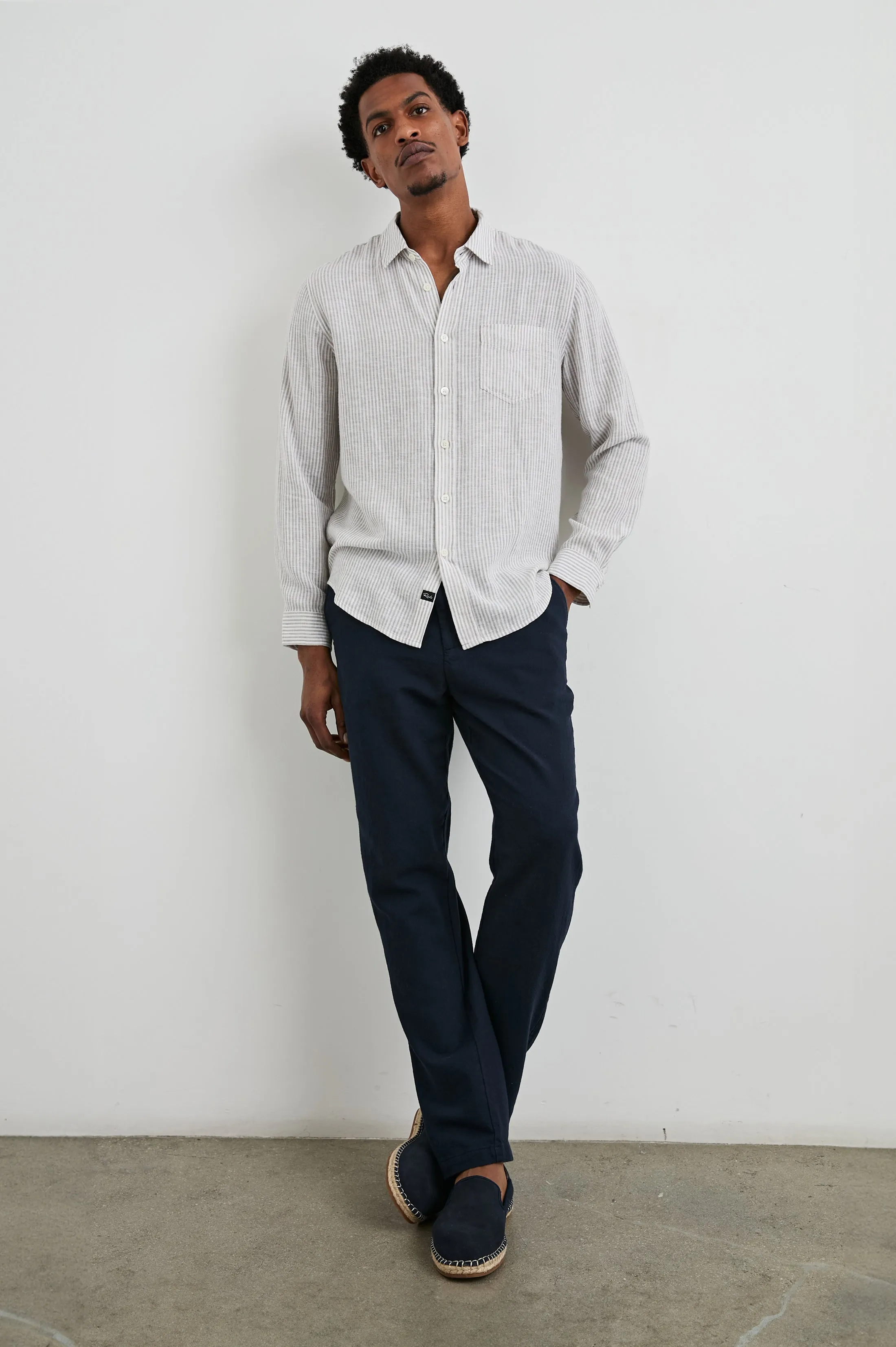CONNOR SHIRT - GHURKA WHITE RAILROAD sold by Rails product image thumbnail 5