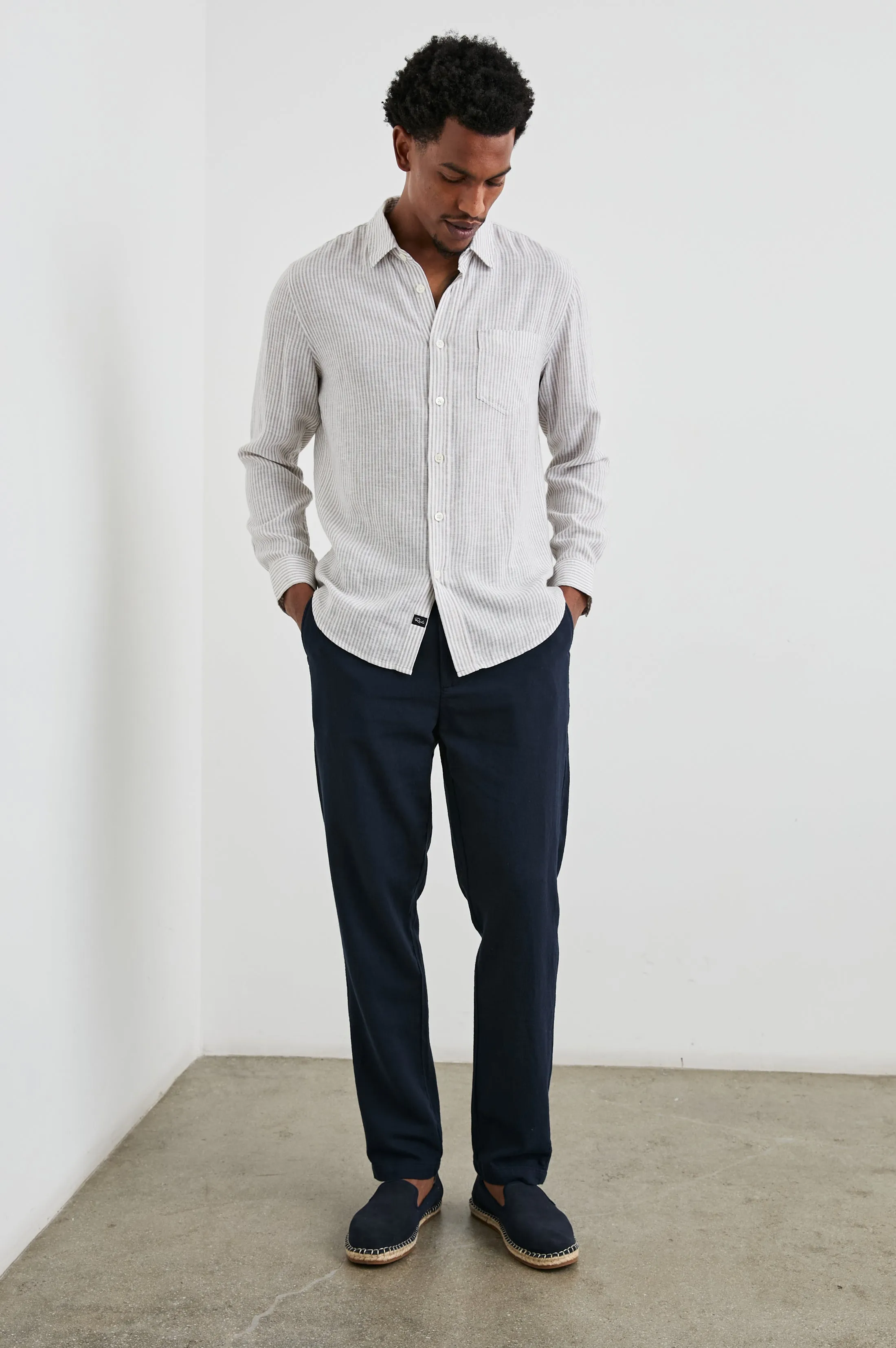 CONNOR SHIRT - GHURKA WHITE RAILROAD sold by Rails product image thumbnail 3