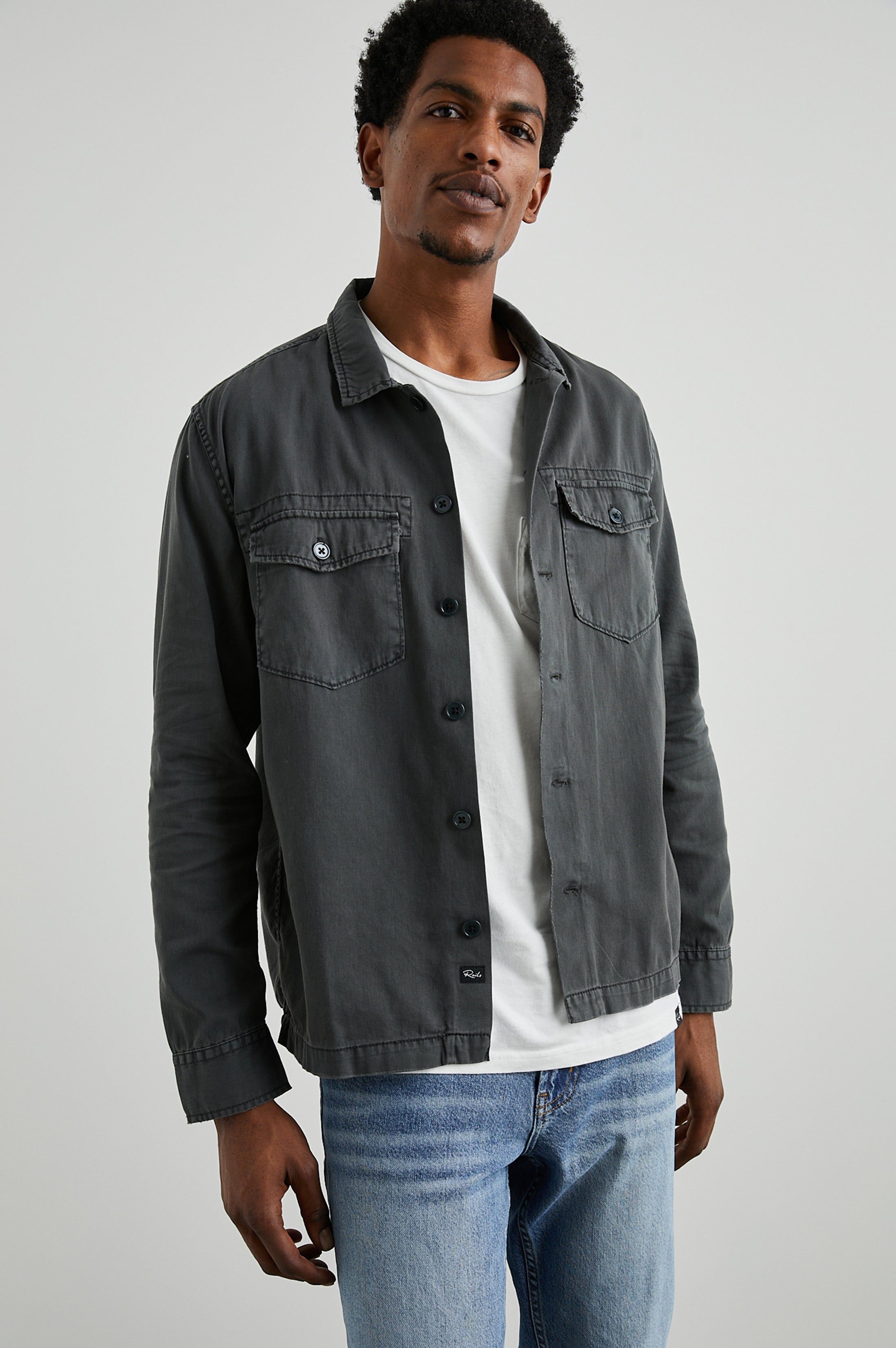 KEROUAC SHIRT JACKET - CHARCOAL sold by Rails
