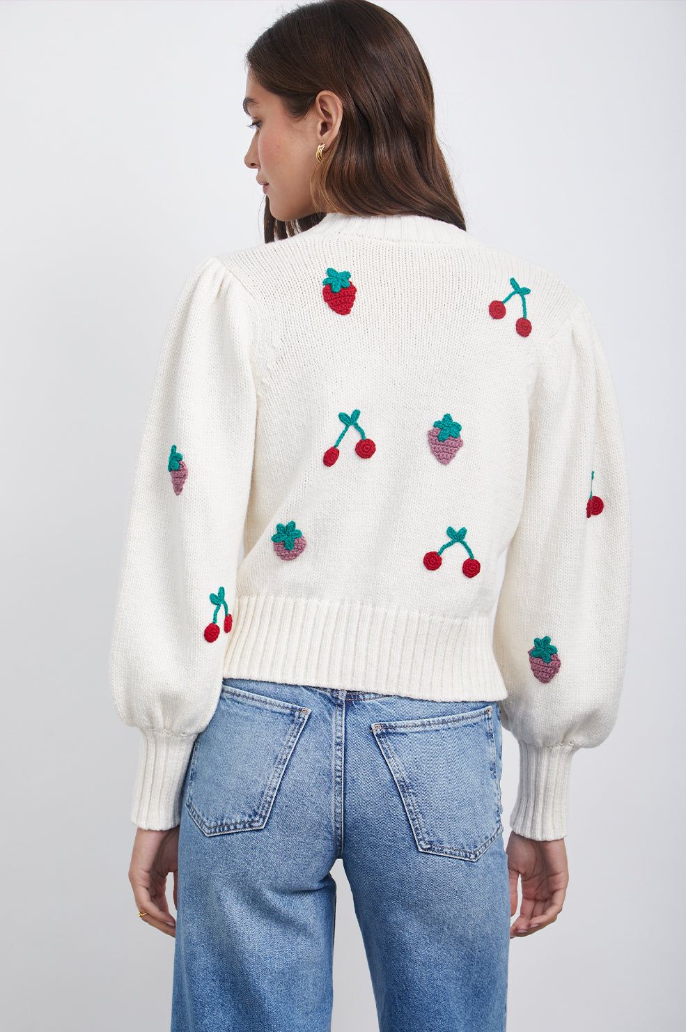 ESTHER CARDIGAN - IVORY FRUITS sold by Rails product image thumbnail 5