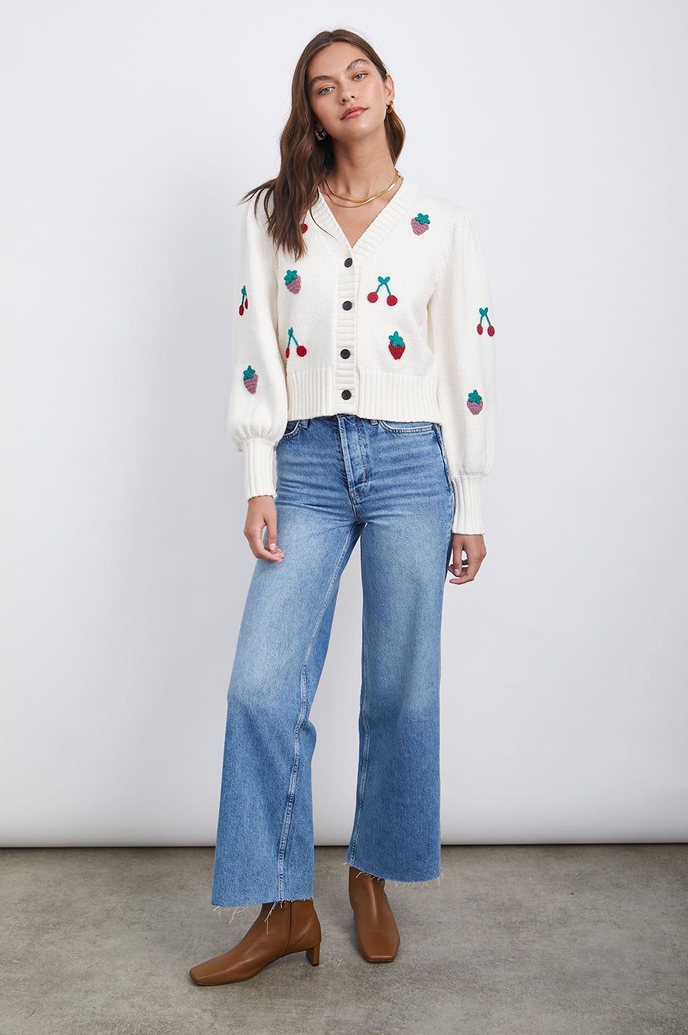 ESTHER CARDIGAN - IVORY FRUITS sold by Rails product image thumbnail 3