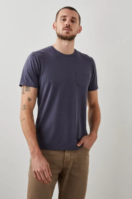 JOHNNY T-SHIRT - GALAXY BLUE sold by Rails