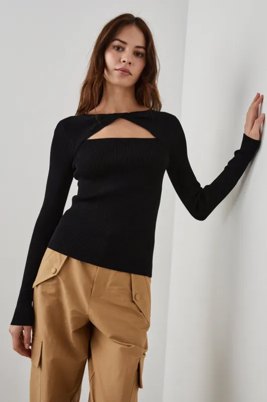 ERINA TOP - BLACK sold by Rails
