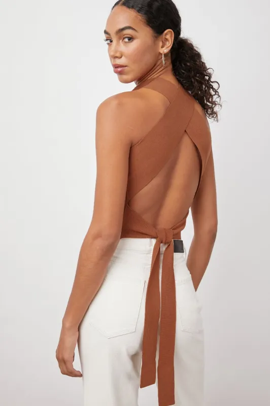 ZORA TOP - CINNAMON sold by Rails