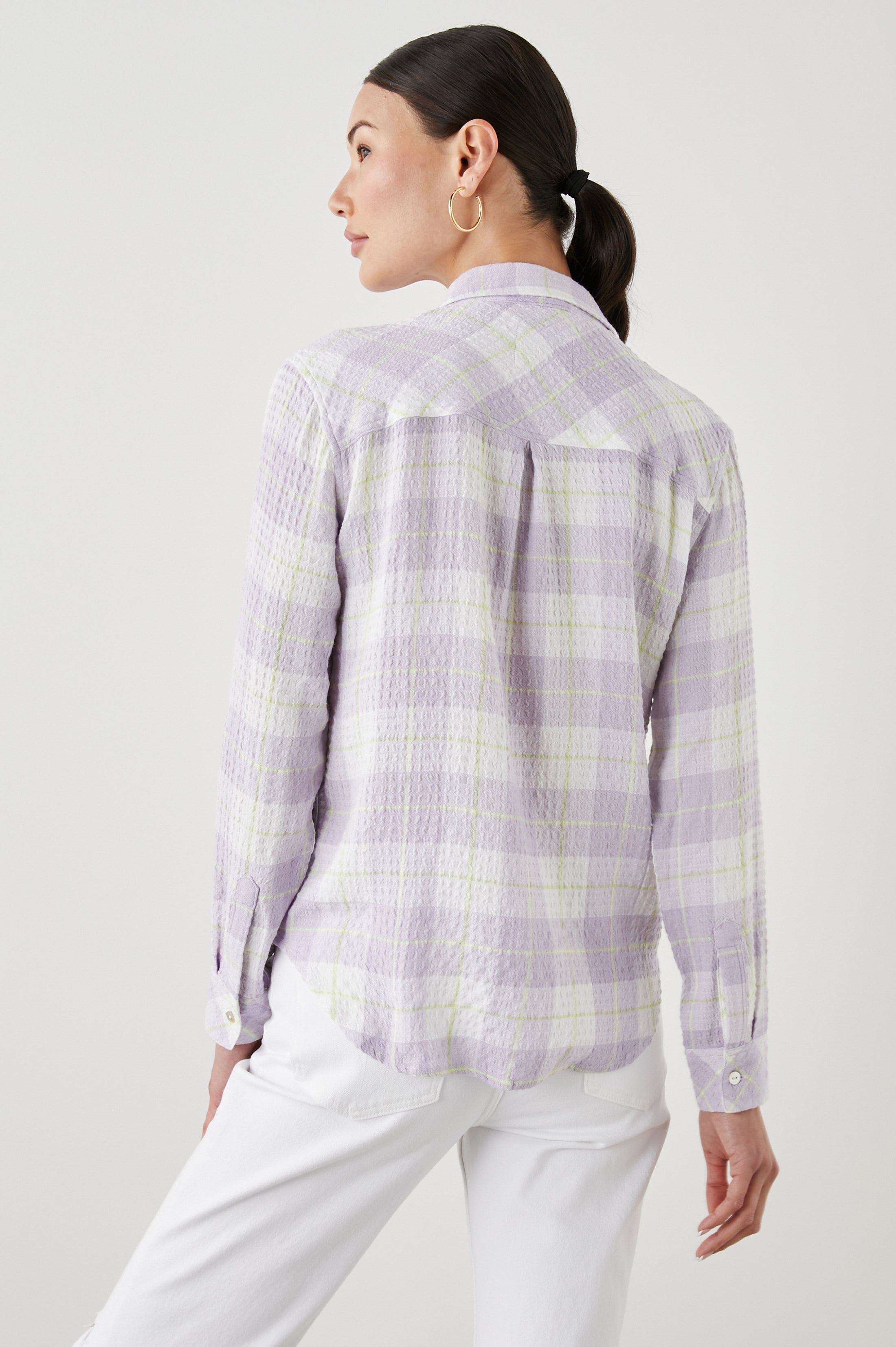 BRADY SHIRT - LILAC CITRUS sold by Rails product image thumbnail 4