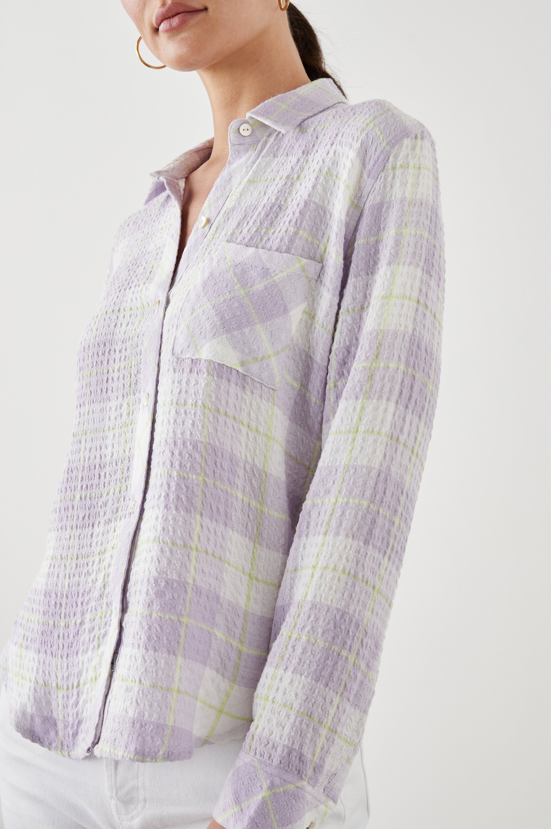 BRADY SHIRT - LILAC CITRUS sold by Rails product image thumbnail 2