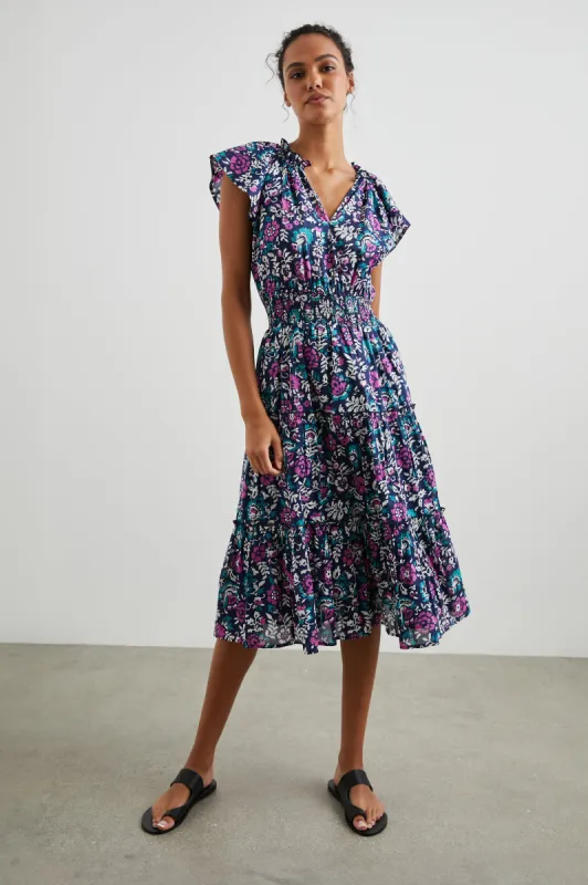 AMELLIA DRESS - WOODBLOCK FLORAL sold by Rails