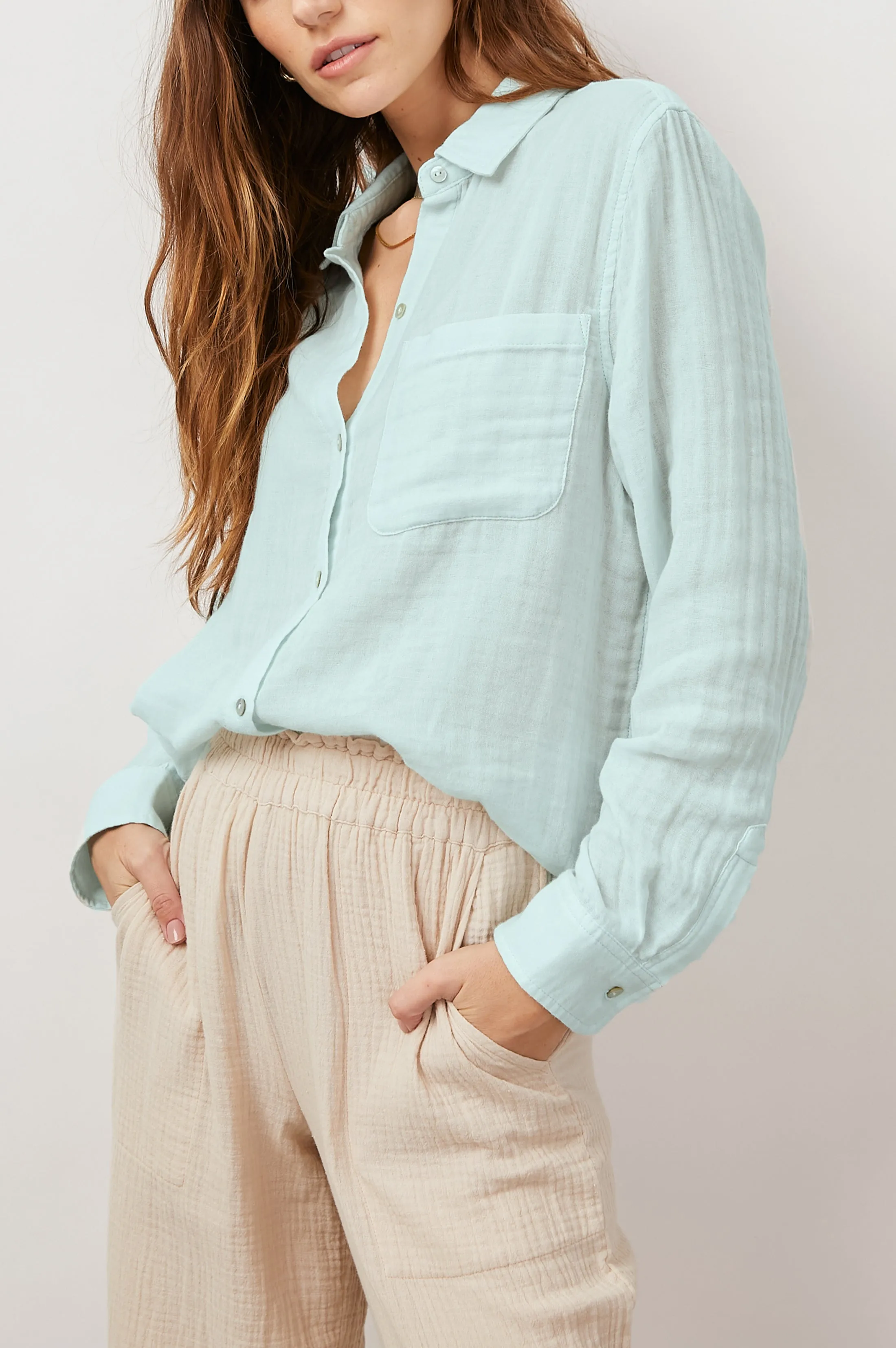 ELLIS SHIRT - SKY sold by Rails