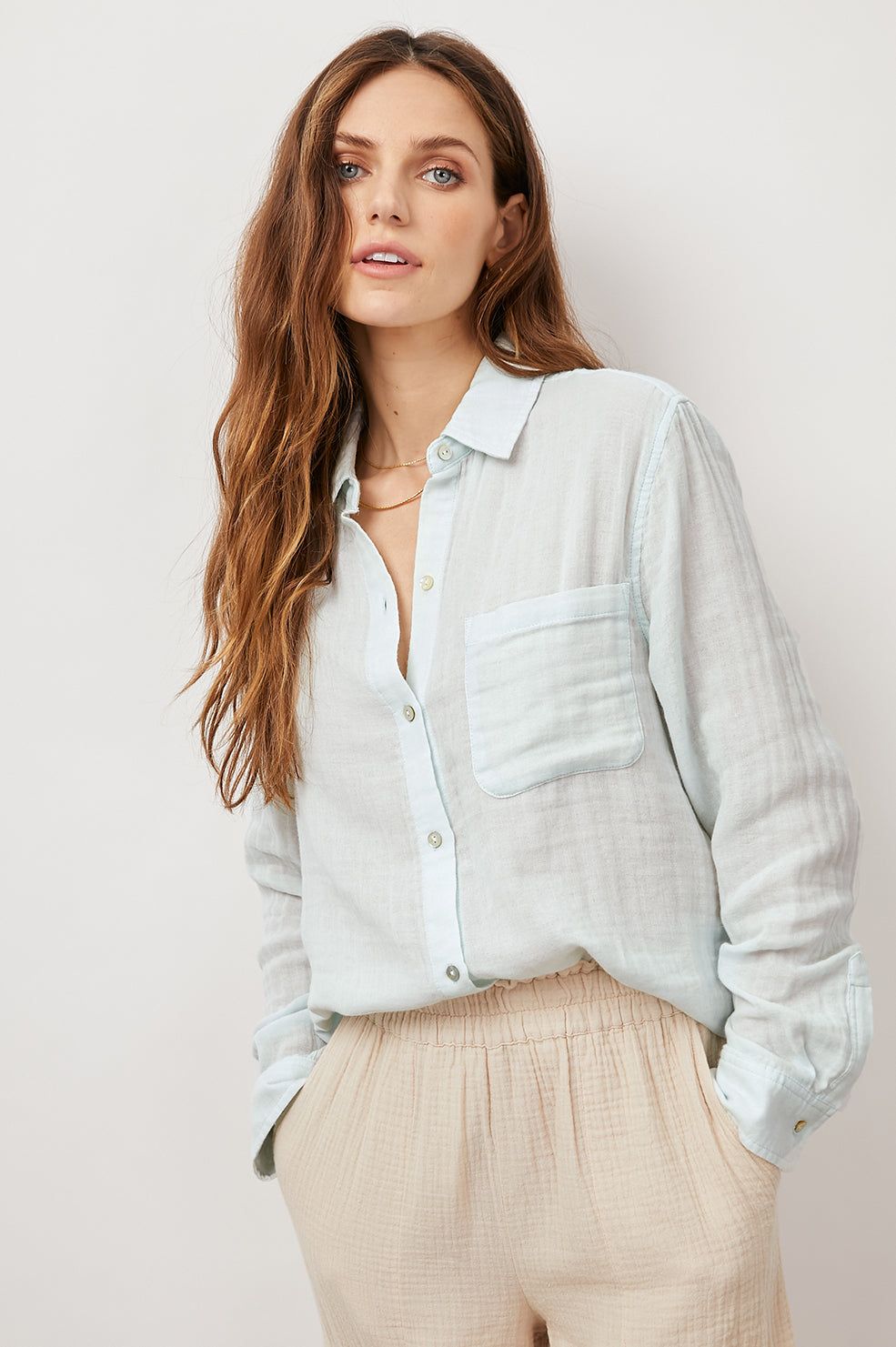 ELLIS SHIRT - SKY sold by Rails