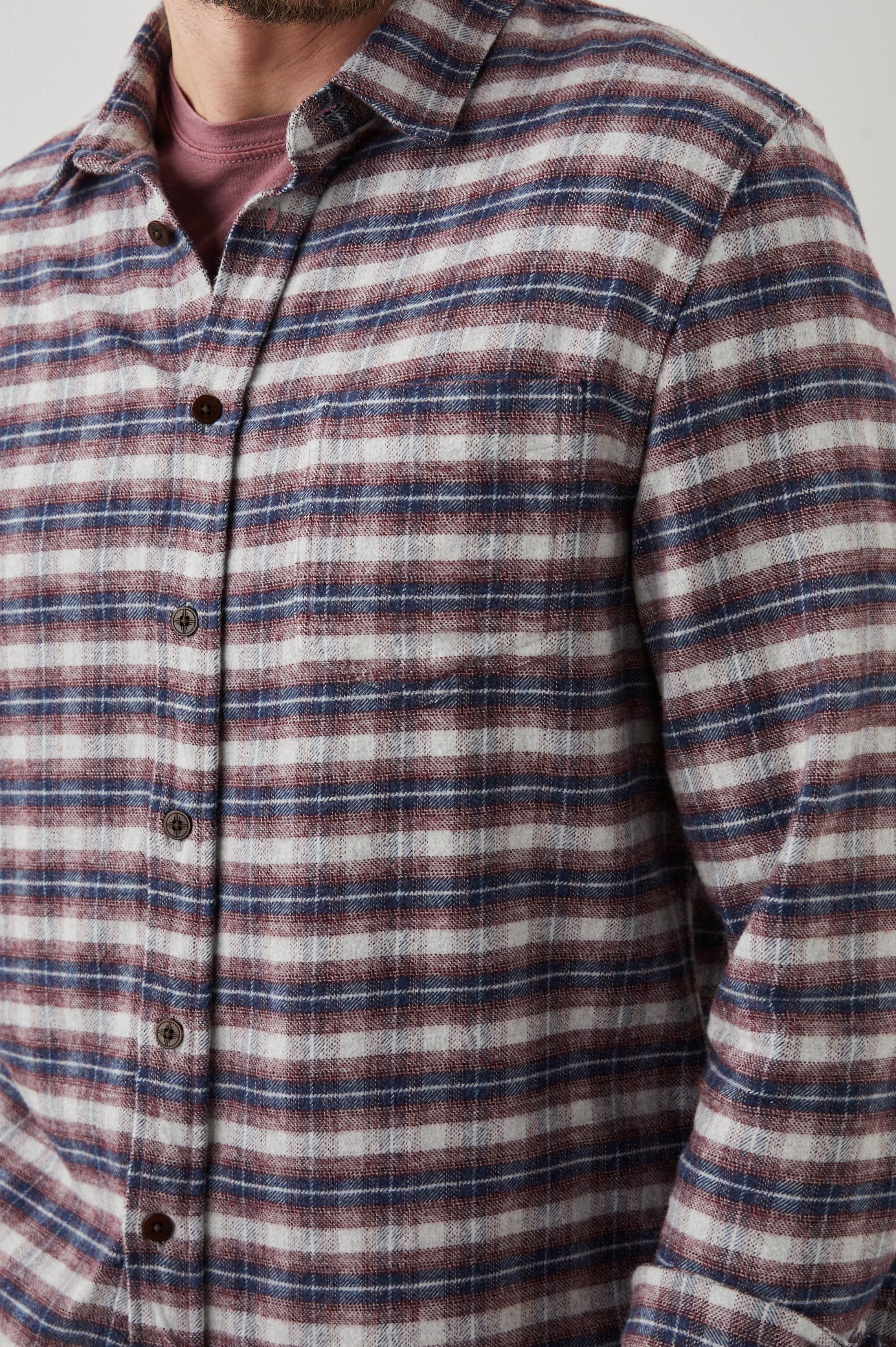 FORREST SHIRT - DUSK BERRY GREY MELANGE sold by Rails product image thumbnail 2