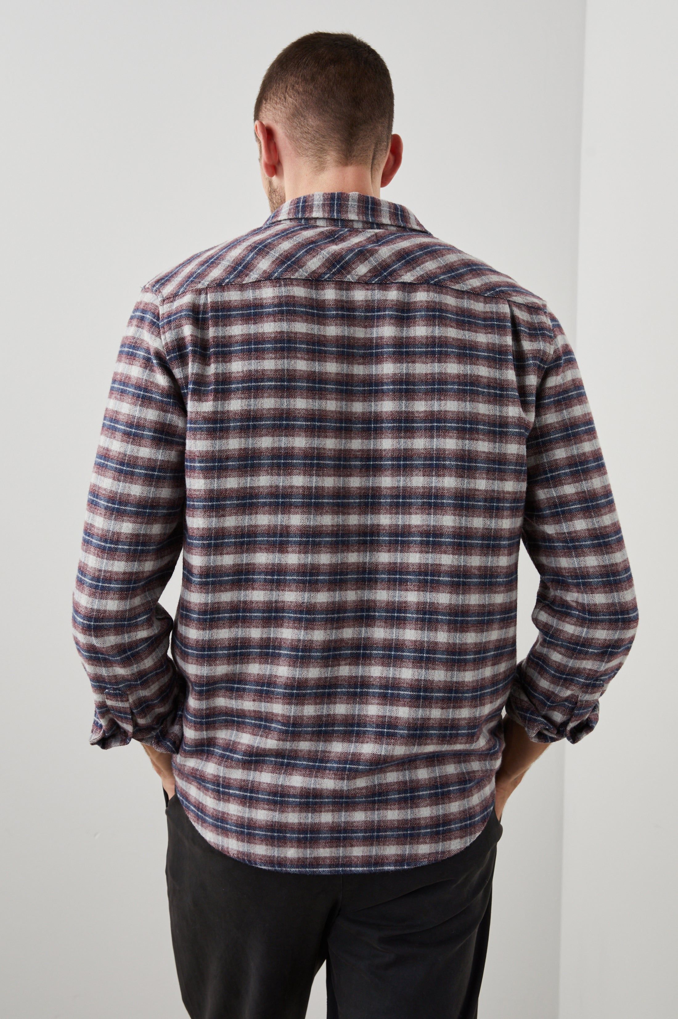 FORREST SHIRT - DUSK BERRY GREY MELANGE sold by Rails product image thumbnail 4