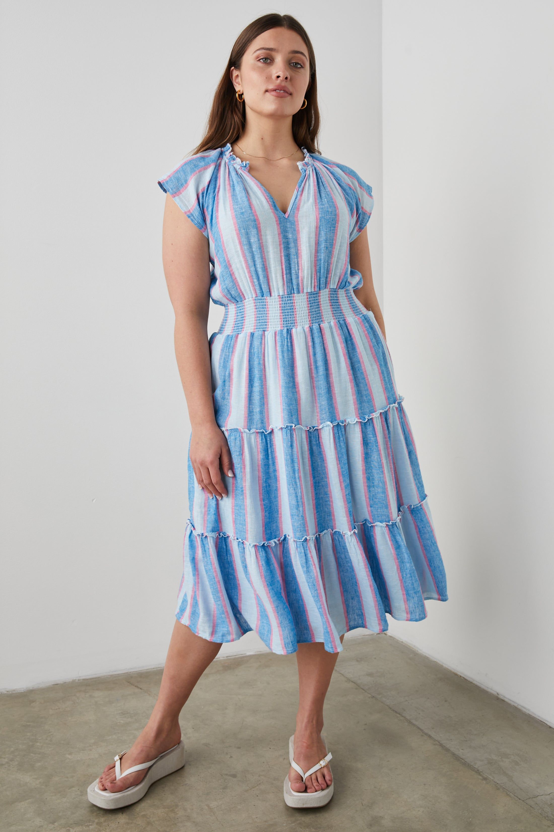 AMELLIA DRESS - KONA STRIPE sold by Rails