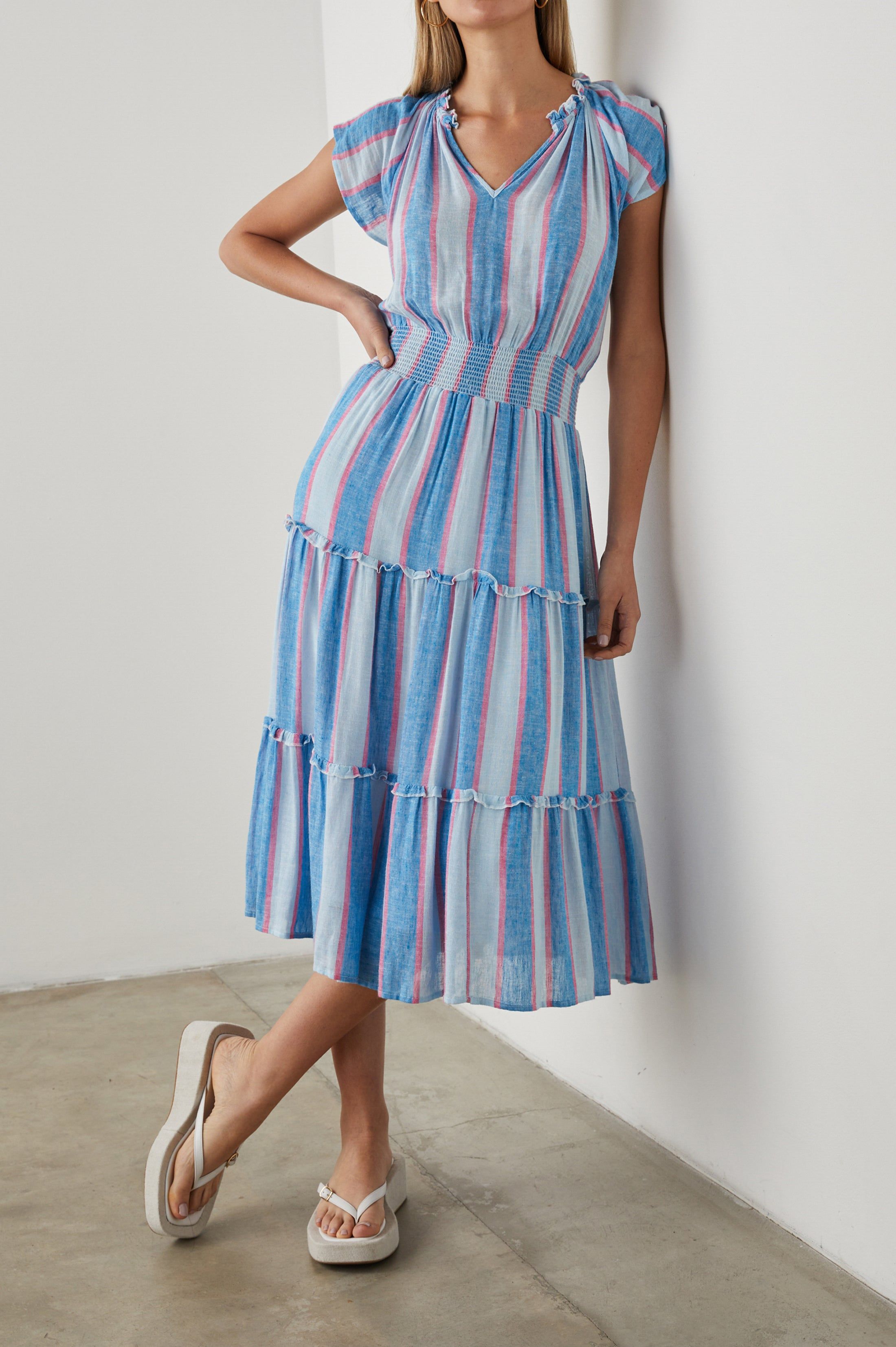 AMELLIA DRESS - KONA STRIPE sold by Rails product image thumbnail 2