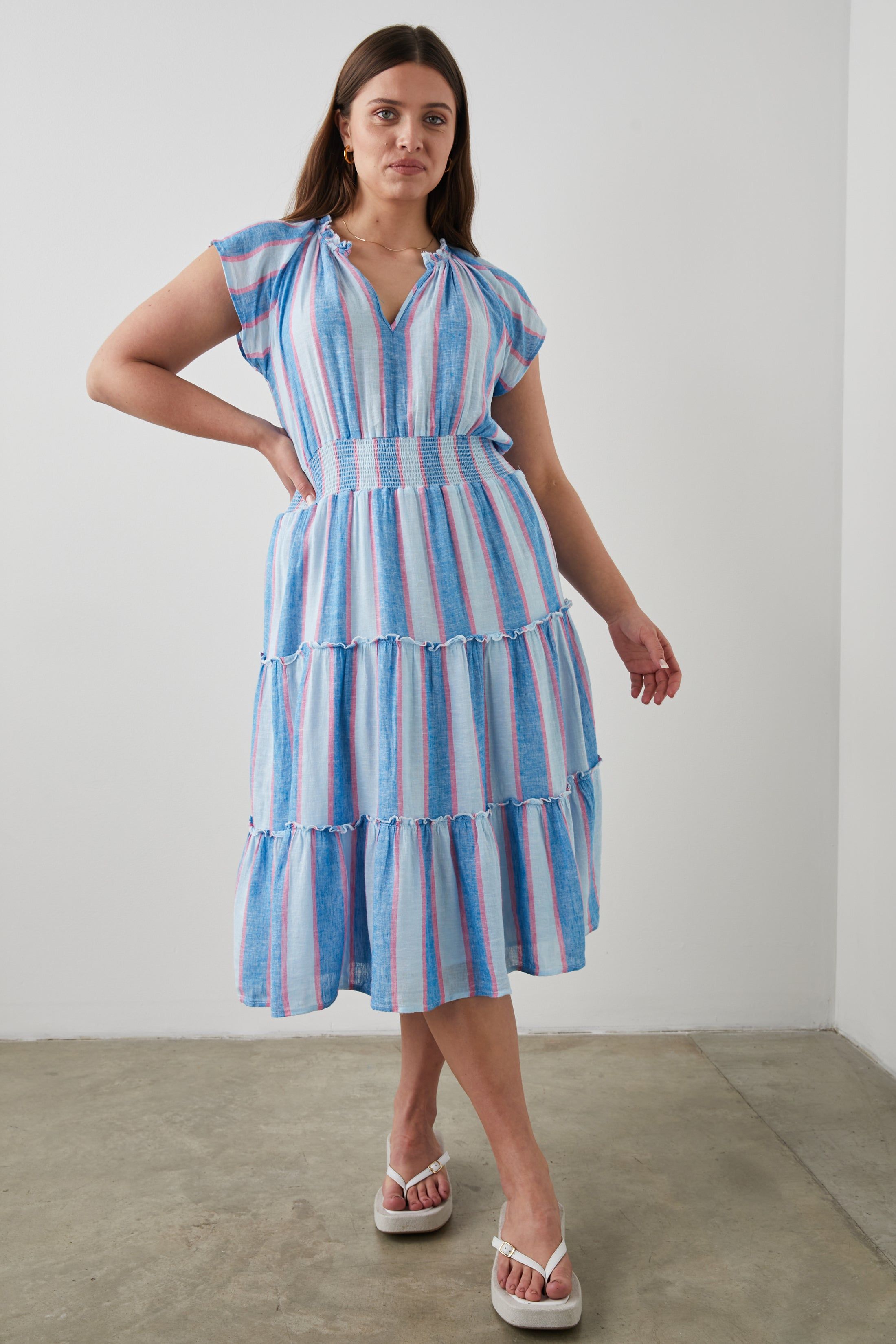 AMELLIA DRESS - KONA STRIPE sold by Rails product image thumbnail 8