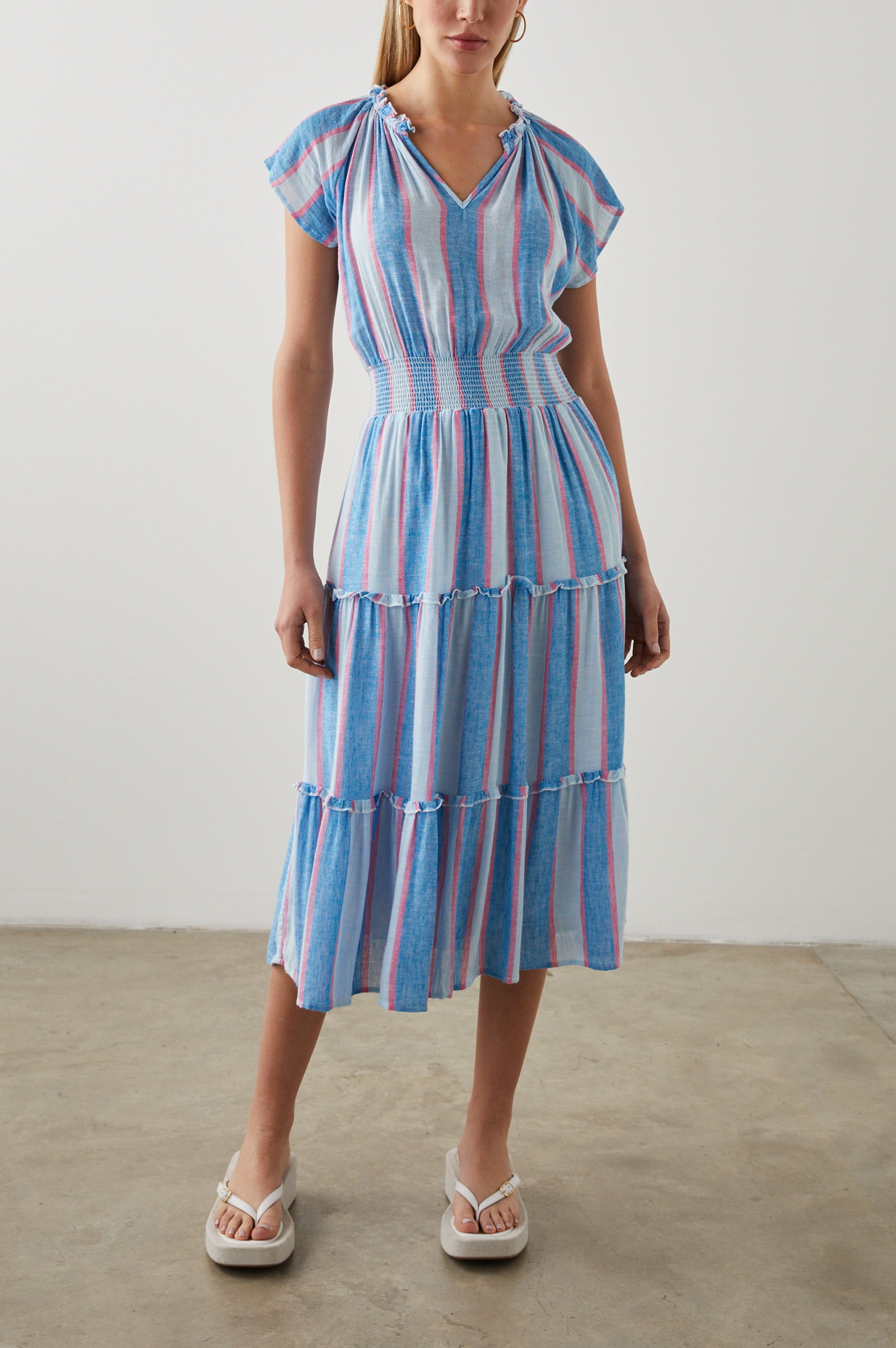 AMELLIA DRESS - KONA STRIPE sold by Rails