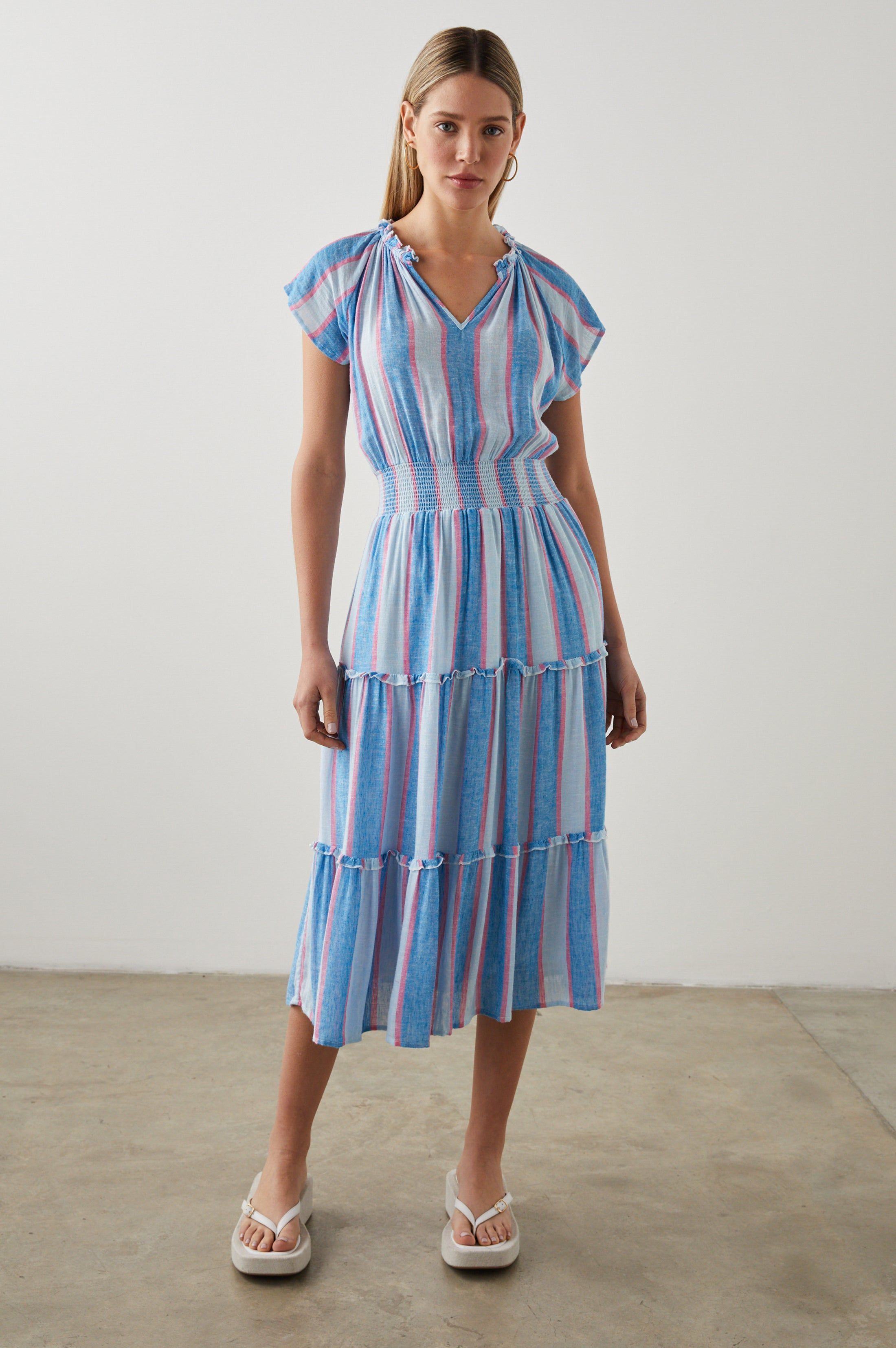 AMELLIA DRESS - KONA STRIPE sold by Rails product image thumbnail 6