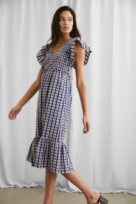 CLEMENTINE DRESS - LAGOS PLAID sold by Rails