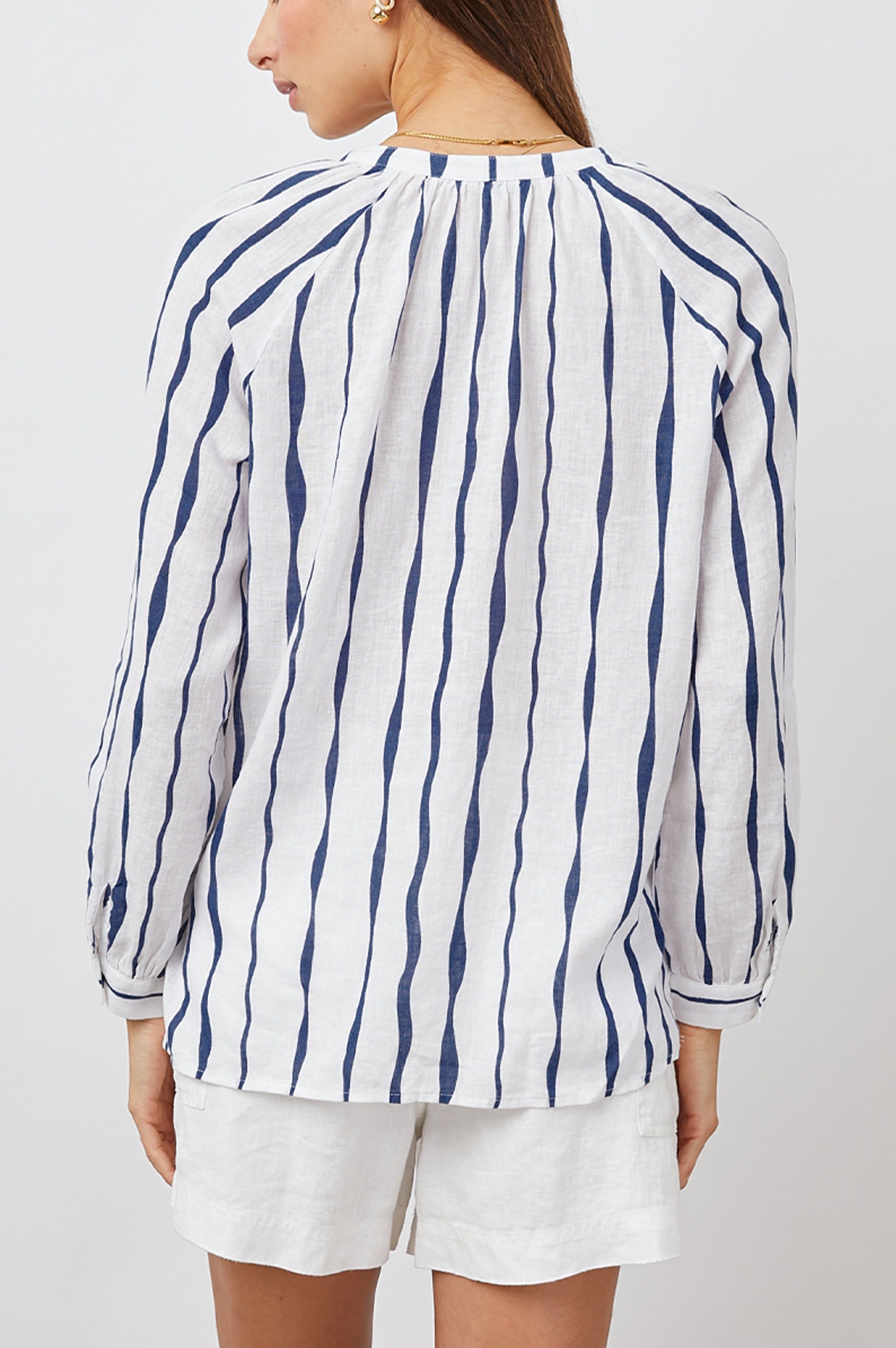 BRIELLE TOP - WAVY STRIPE sold by Rails product image thumbnail 5