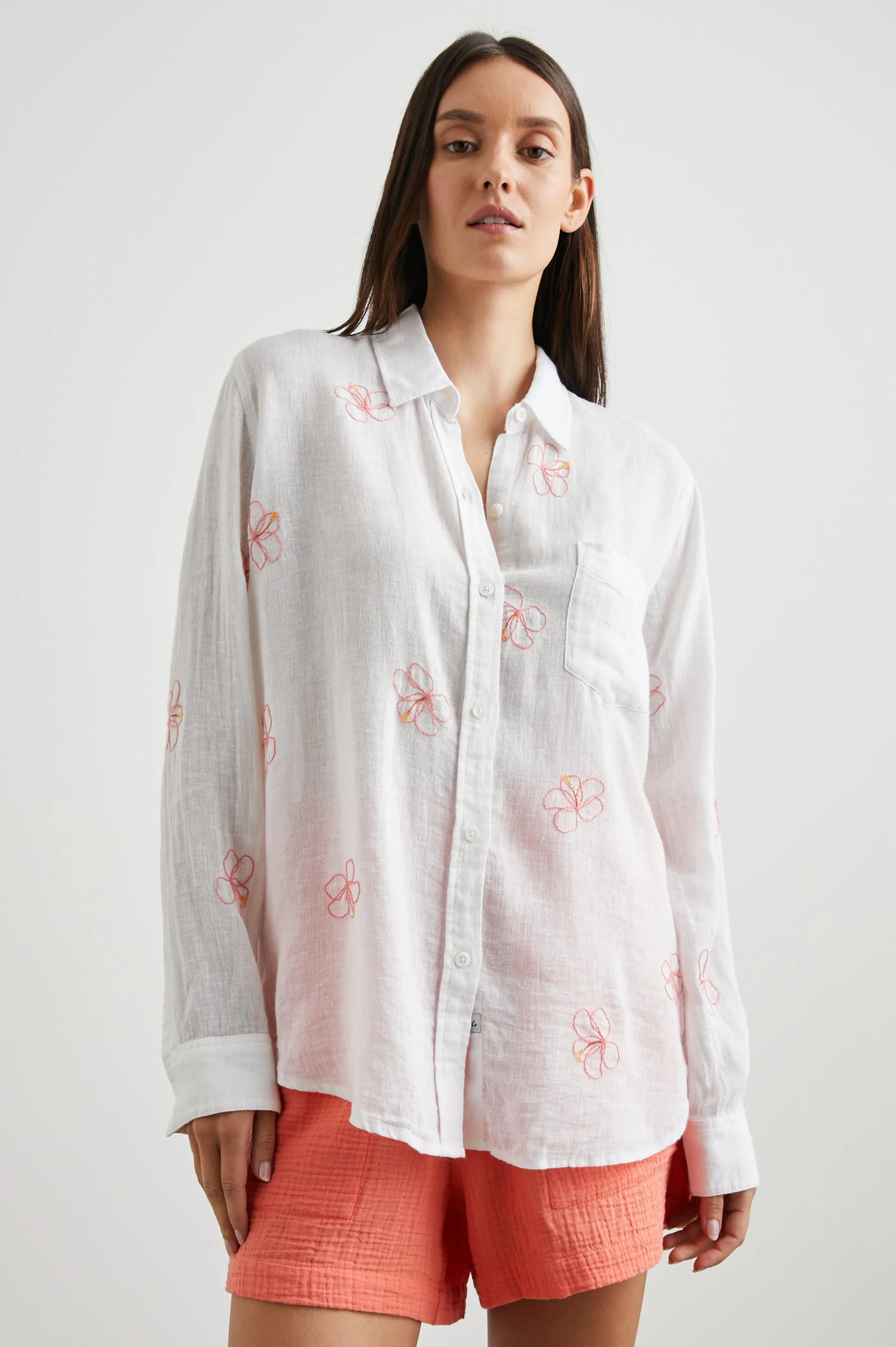 CHARLI SHIRT - HIBISCUS EMBROIDERY sold by Rails product image thumbnail 4