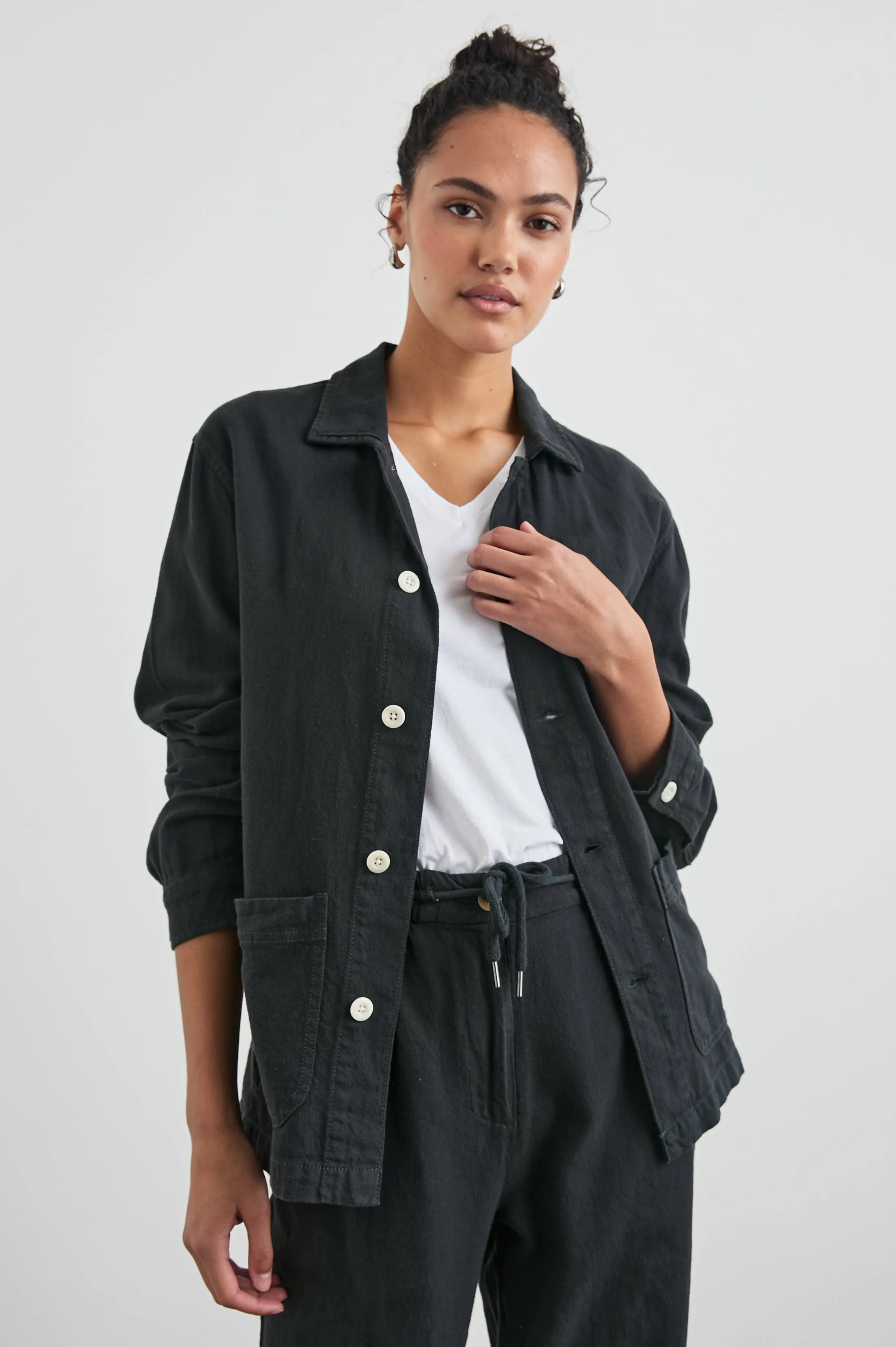 GWEN JACKET - WASHED BLACK sold by Rails