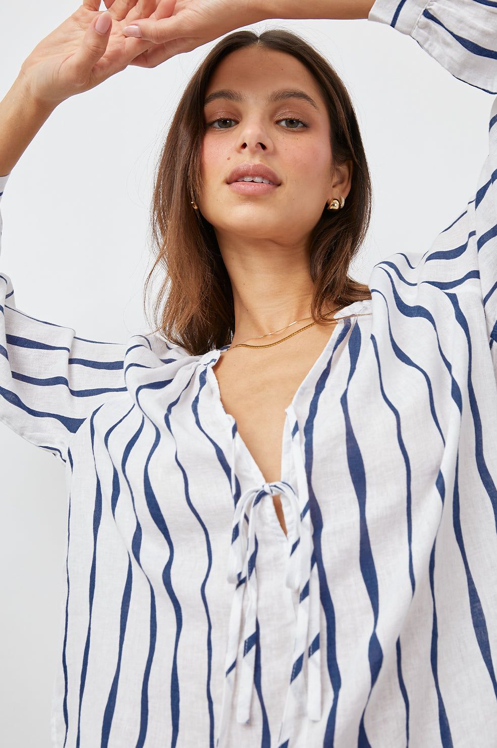 BRIELLE TOP - WAVY STRIPE sold by Rails product image thumbnail 4