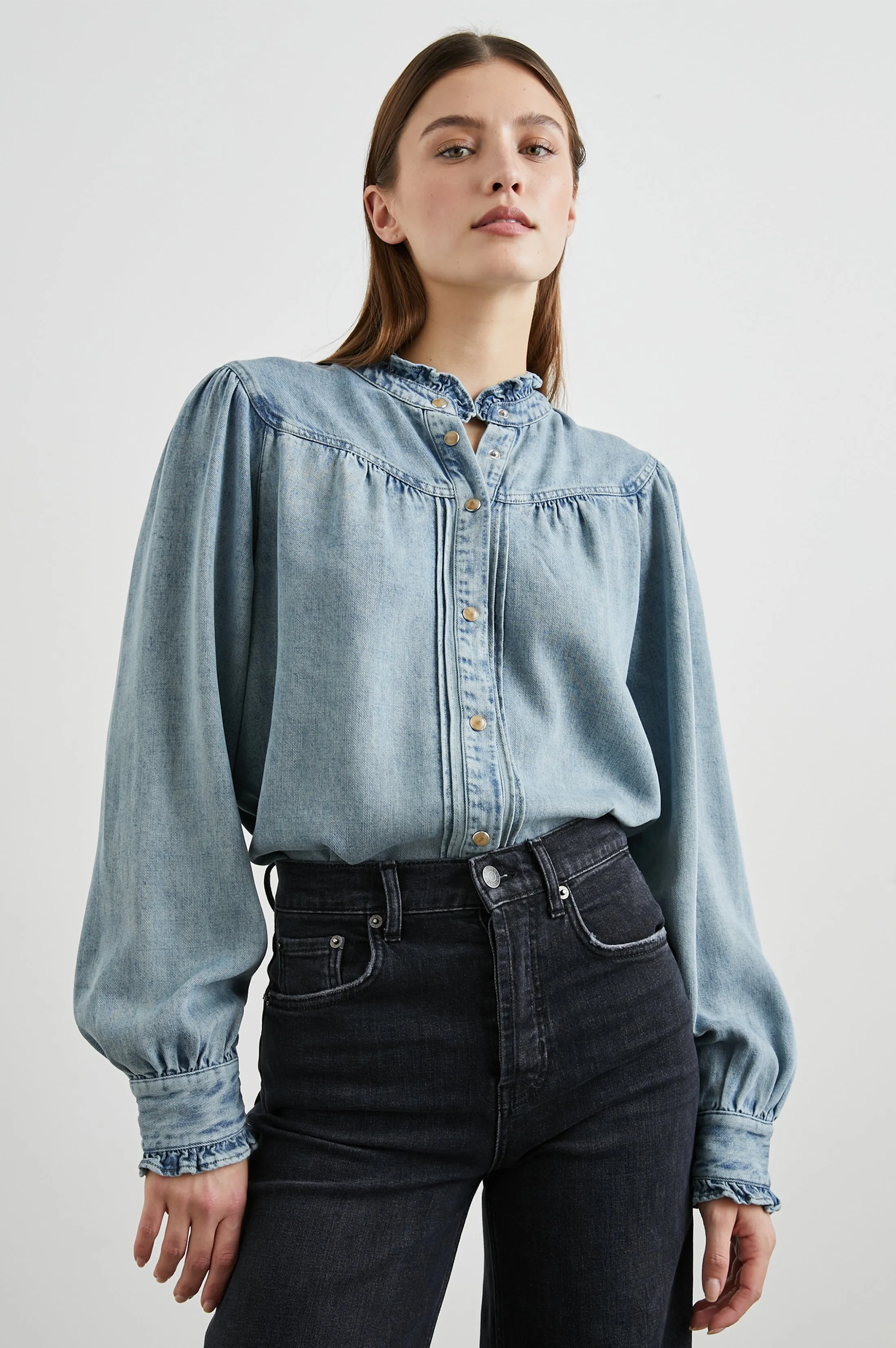 ALANNA SHIRT - ANTIQUE INDIGO sold by Rails product image thumbnail 3