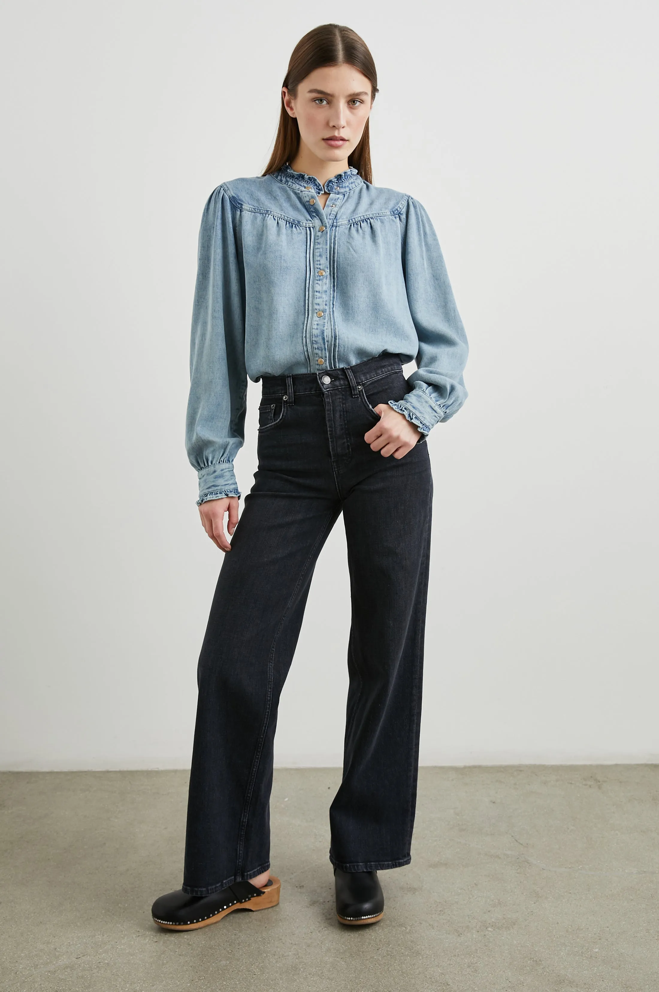 ALANNA SHIRT - ANTIQUE INDIGO sold by Rails product image thumbnail 4