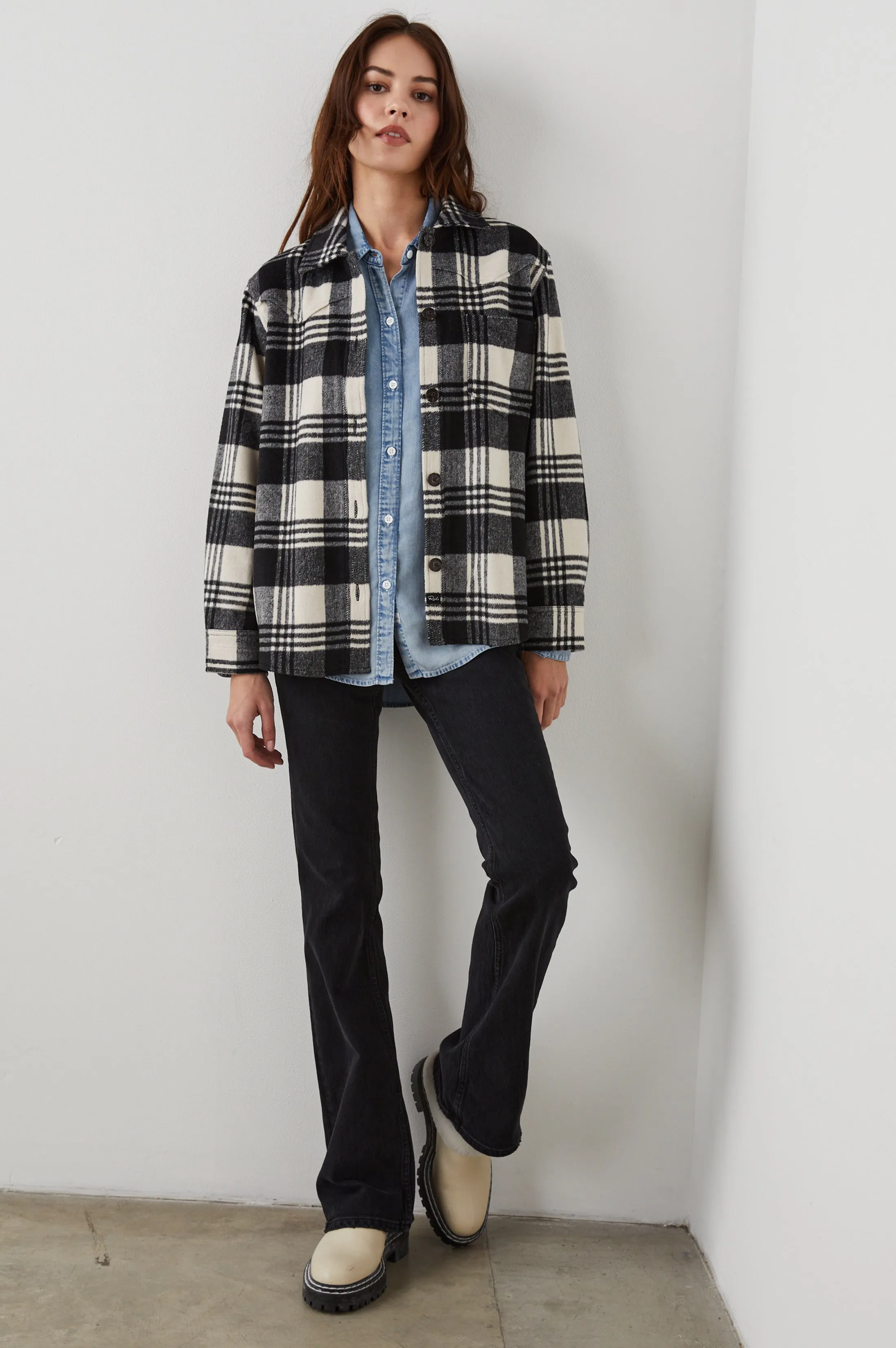 TRIPP SHIRT JACKET - OYSTER BLACK sold by Rails product image thumbnail 3