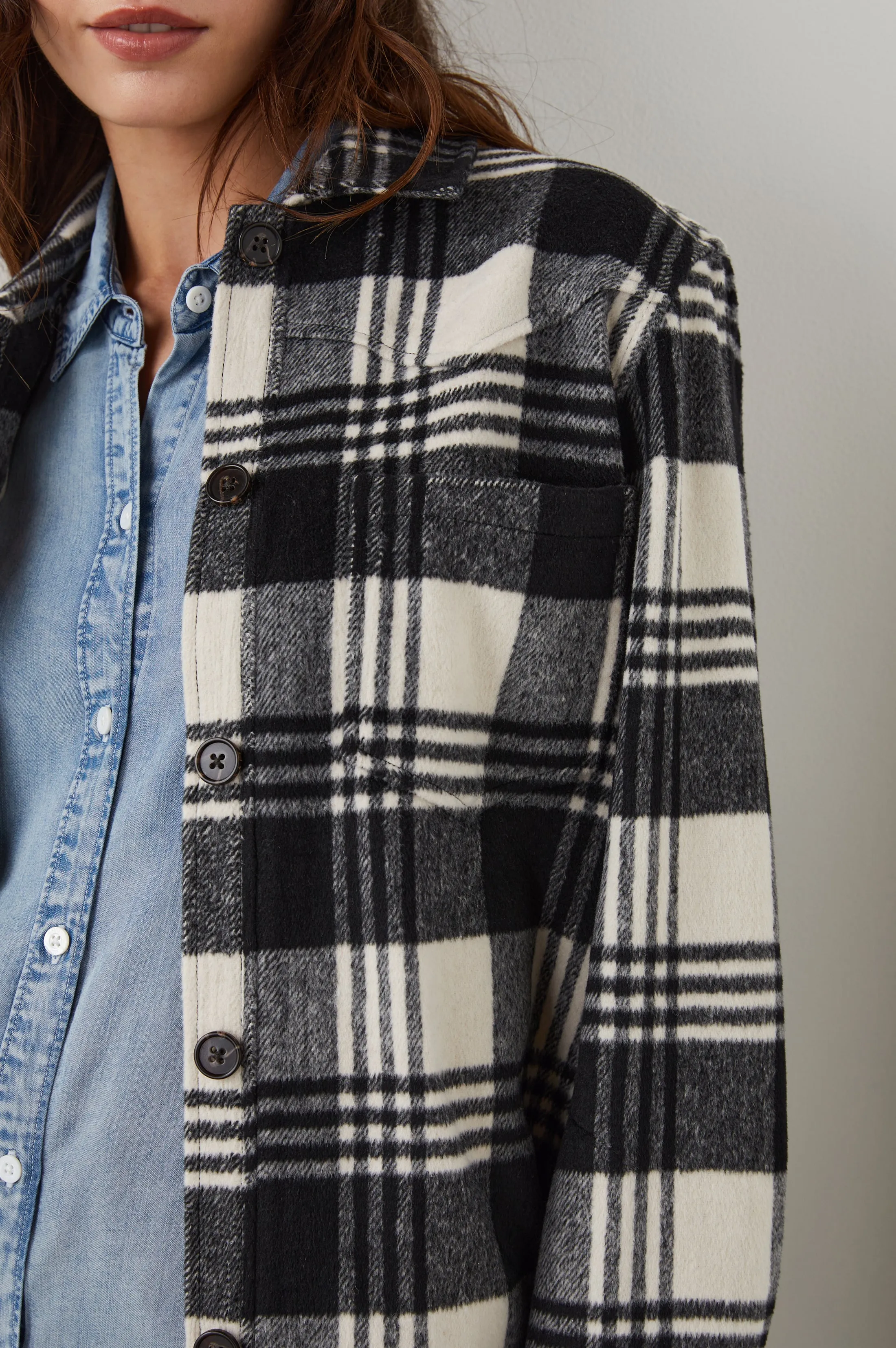 TRIPP SHIRT JACKET - OYSTER BLACK sold by Rails product image thumbnail 2