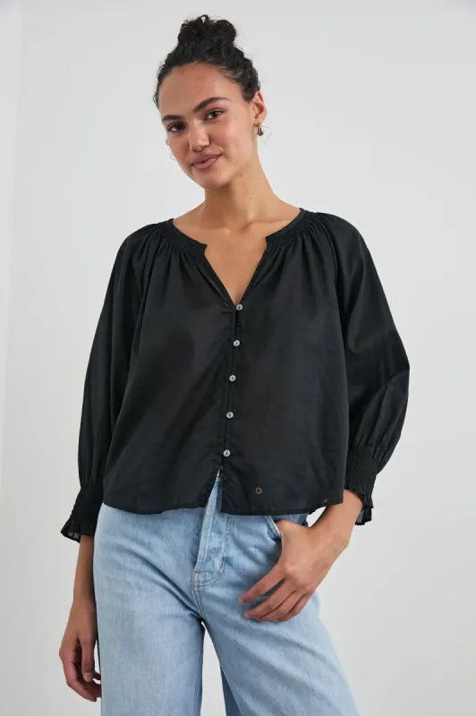 MARIAH TOP - TRUE BLACK sold by Rails