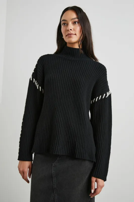 LIAM SWEATER - BLACK sold by Rails