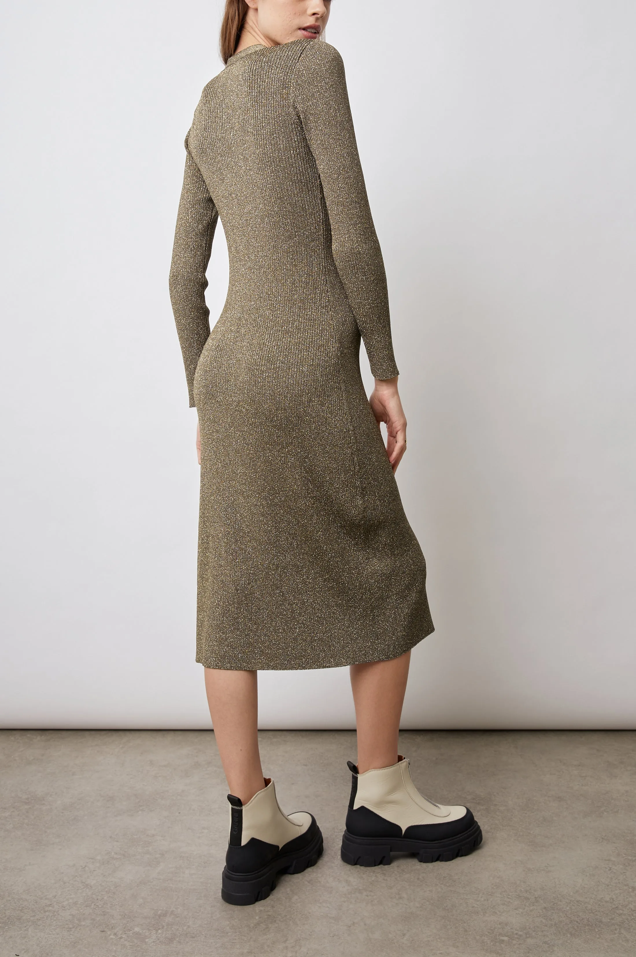 LORRAINE DRESS - GOLD LUREX sold by Rails product image thumbnail 3