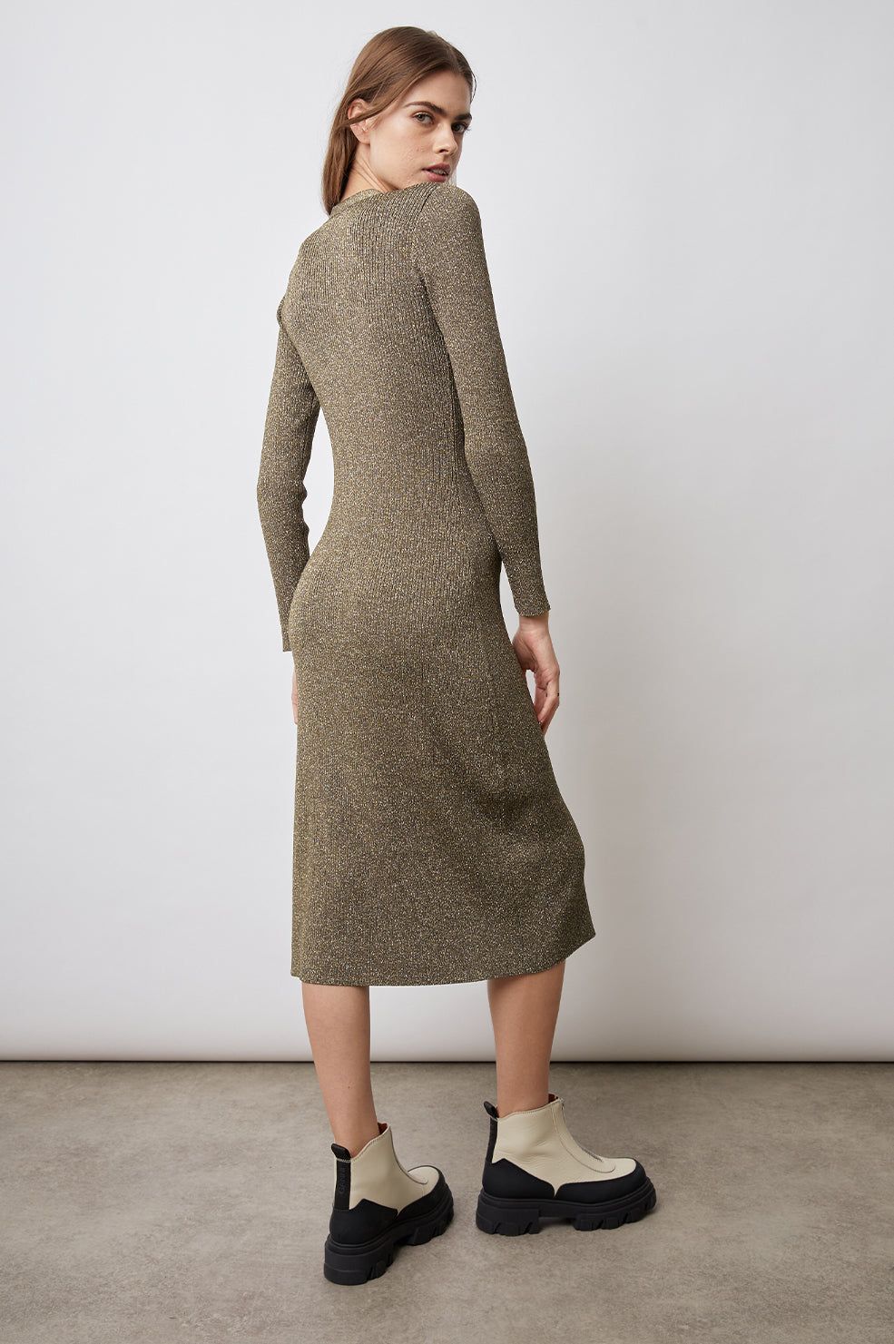 LORRAINE DRESS - GOLD LUREX sold by Rails product image thumbnail 4