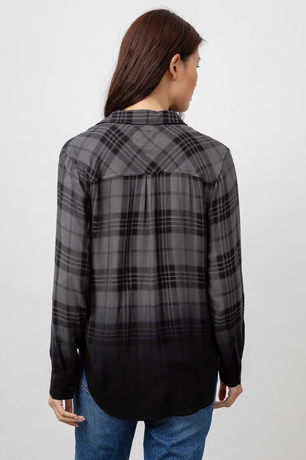 HUNTER SHIRT - CHARCOAL JET DIP DYE sold by Rails product image thumbnail 5
