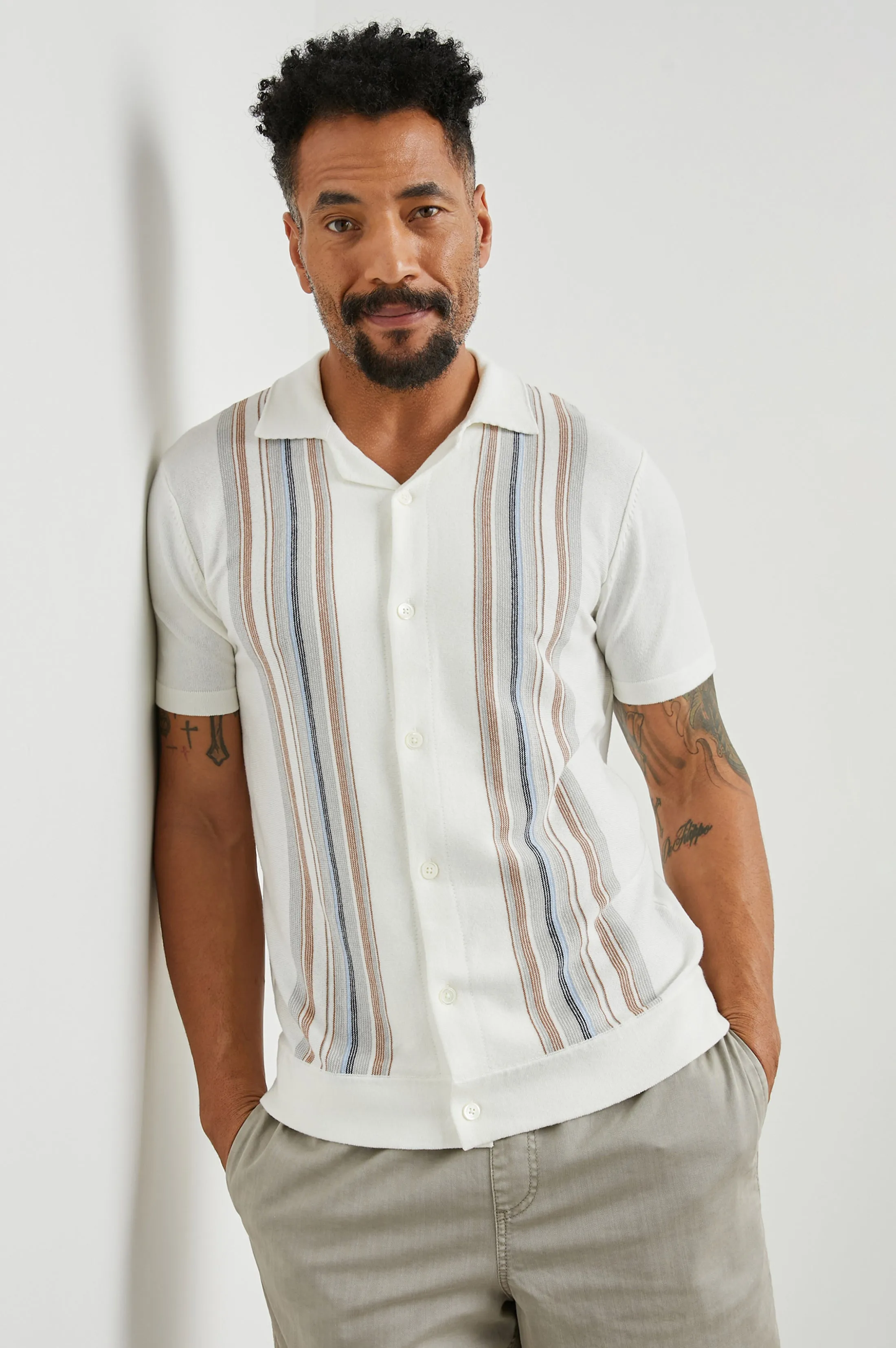 SILAS SHIRT - WHITE MULTI sold by Rails