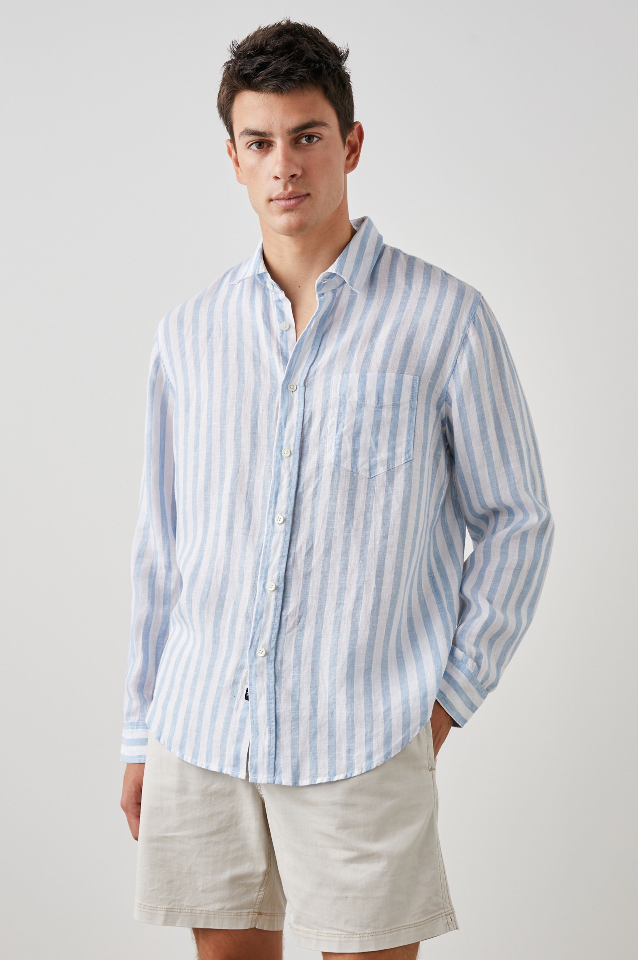 HAVANA SHIRT - ATHENA WHITE STRIPE sold by Rails