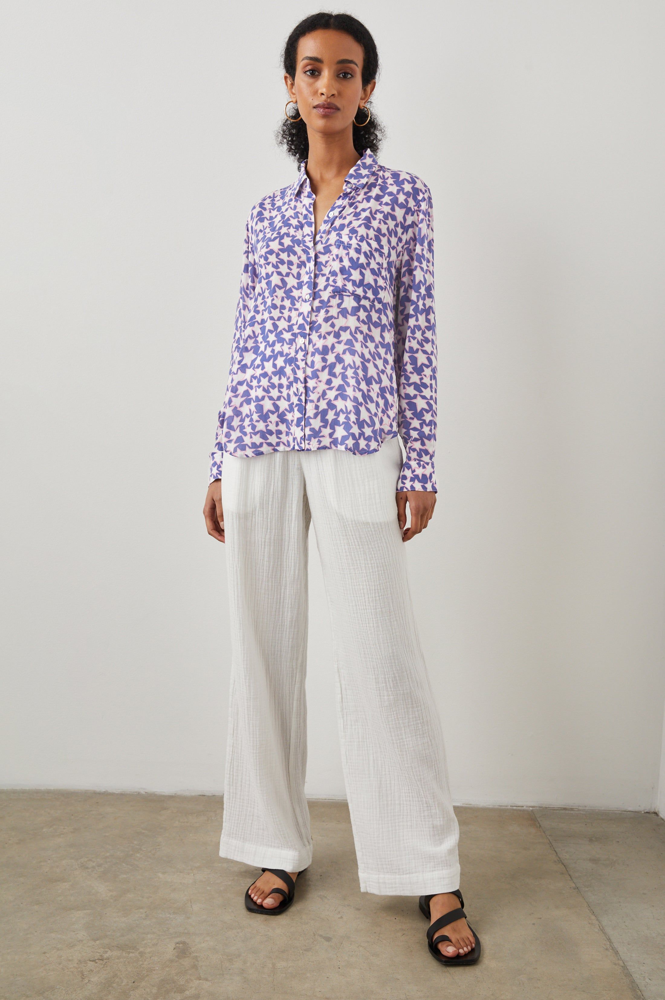 JOSEPHINE SHIRT - PINK STARS sold by Rails product image thumbnail 3