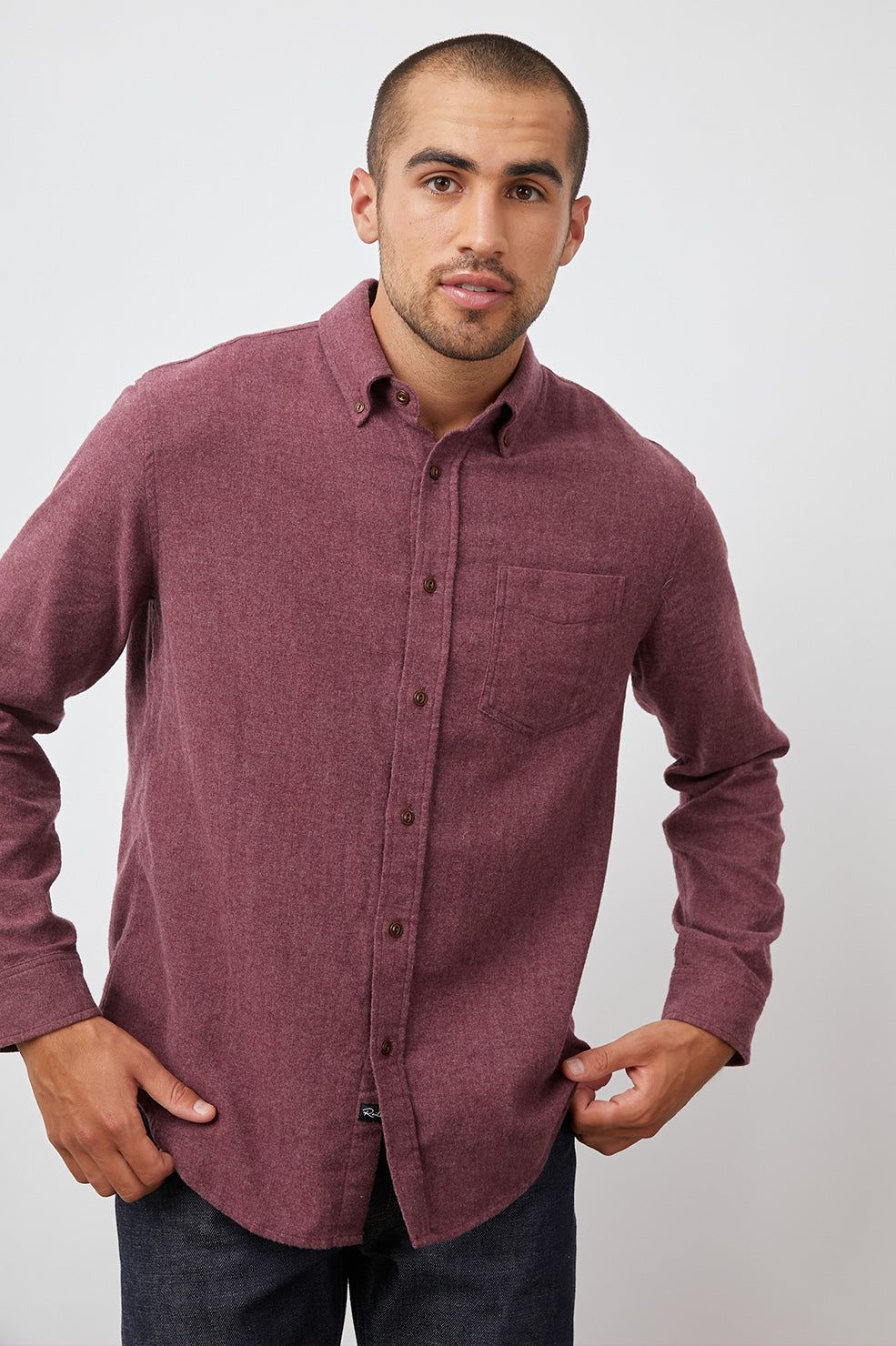 RUNSON SHIRT - CURRANT sold by Rails