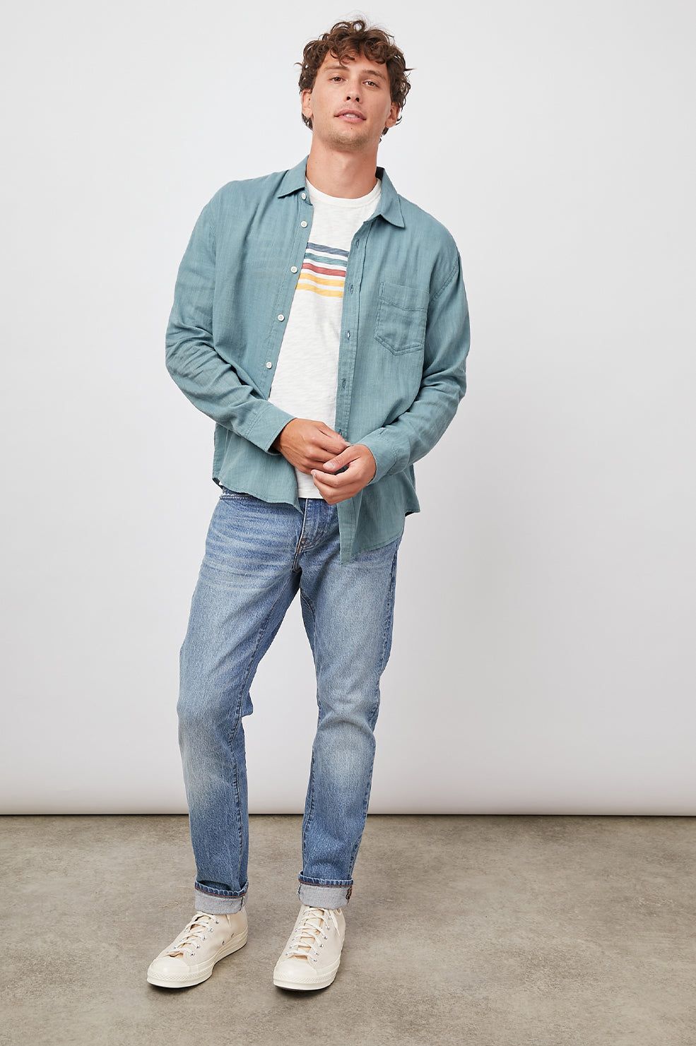 WYATT SHIRT - SEA GREEN sold by Rails product image thumbnail 3