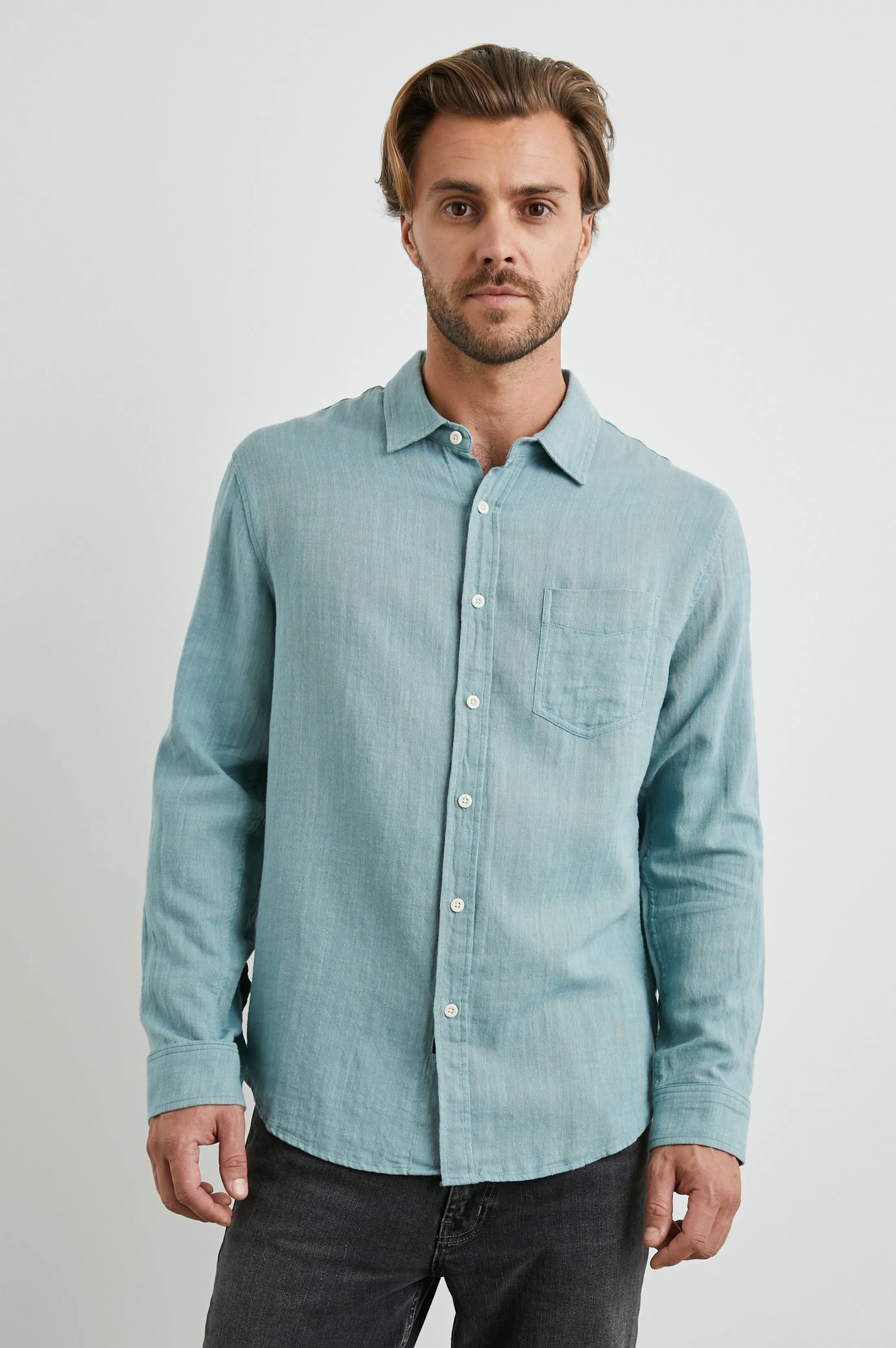 WYATT SHIRT - SEA GREEN sold by Rails