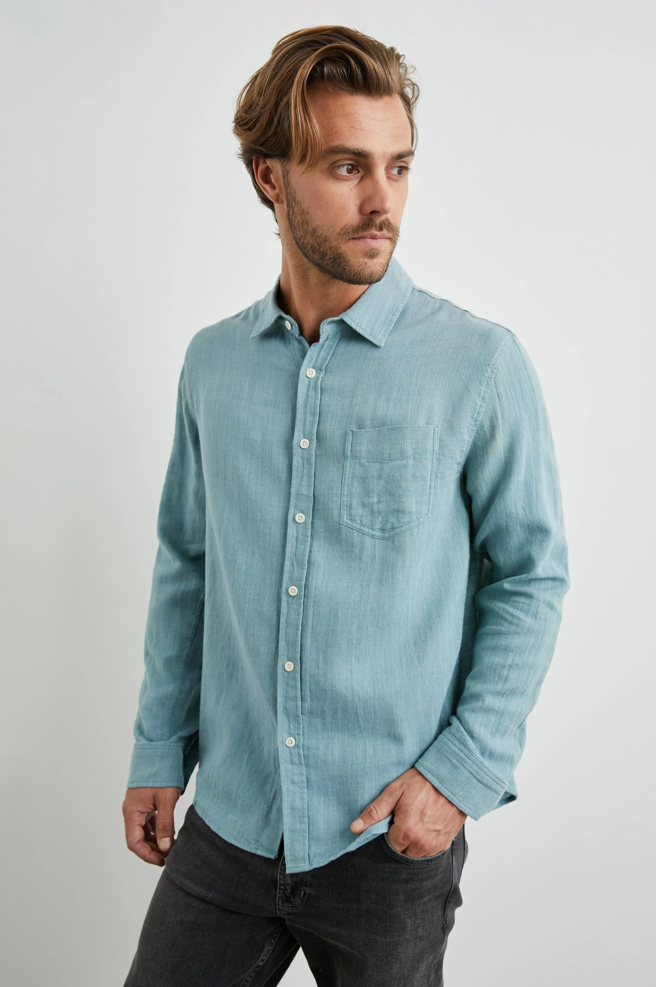 WYATT SHIRT - SEA GREEN sold by Rails product image thumbnail 4