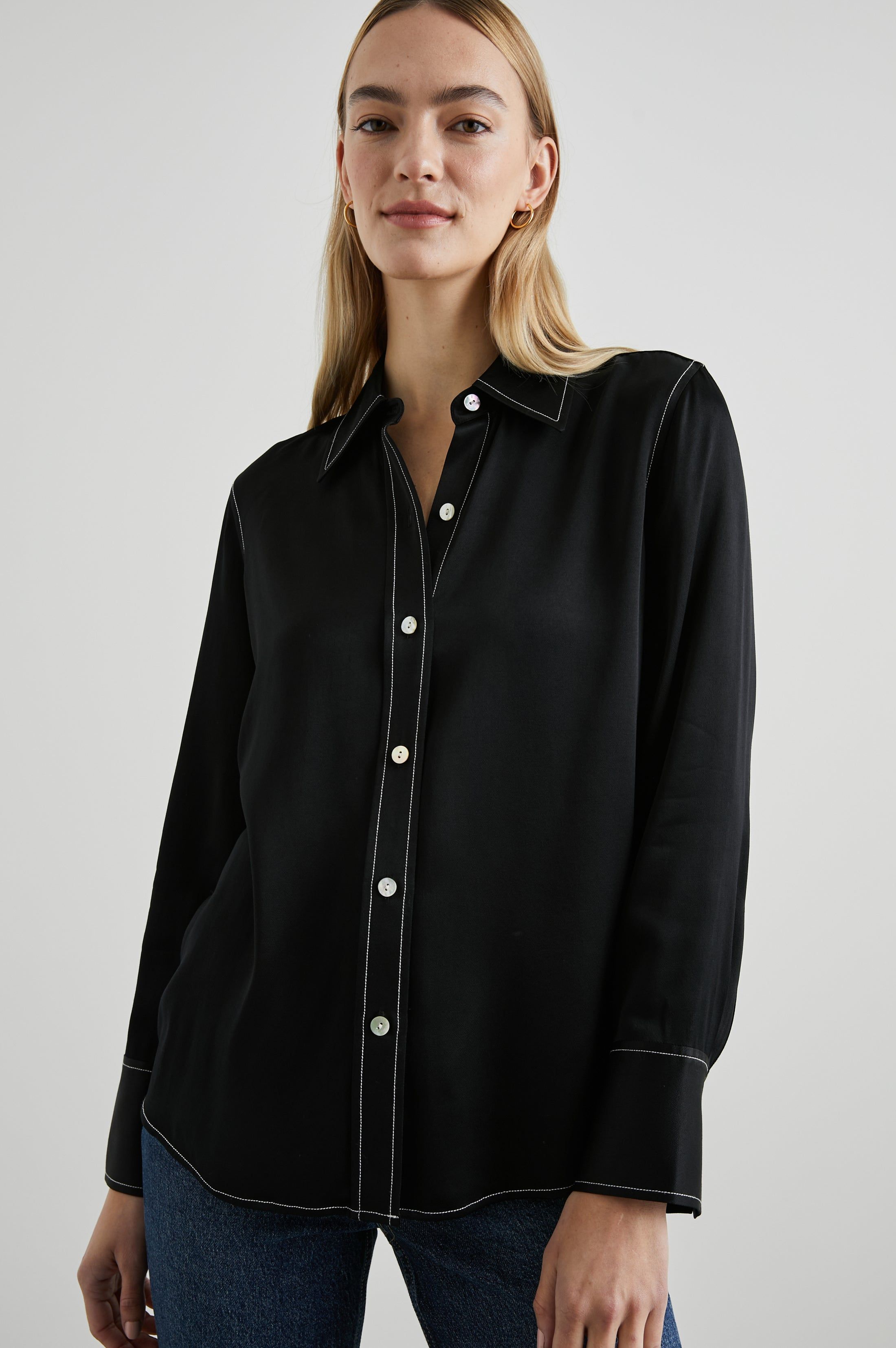 ANDREA TOP - BLACK sold by Rails