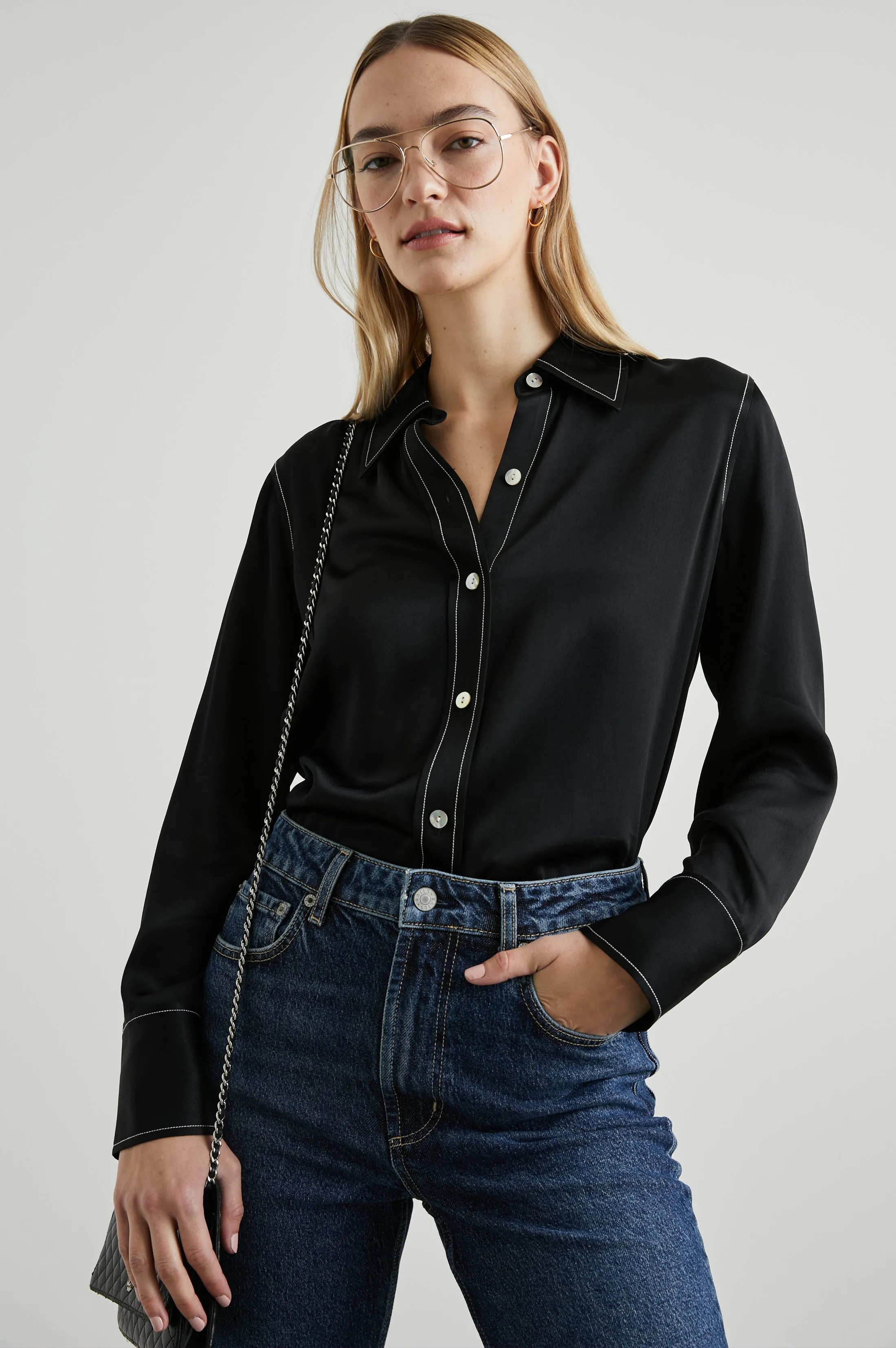 ANDREA TOP - BLACK sold by Rails product image thumbnail 4