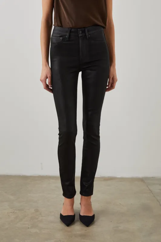 LARCHMONT SKINNY - COATED NOIR sold by Rails