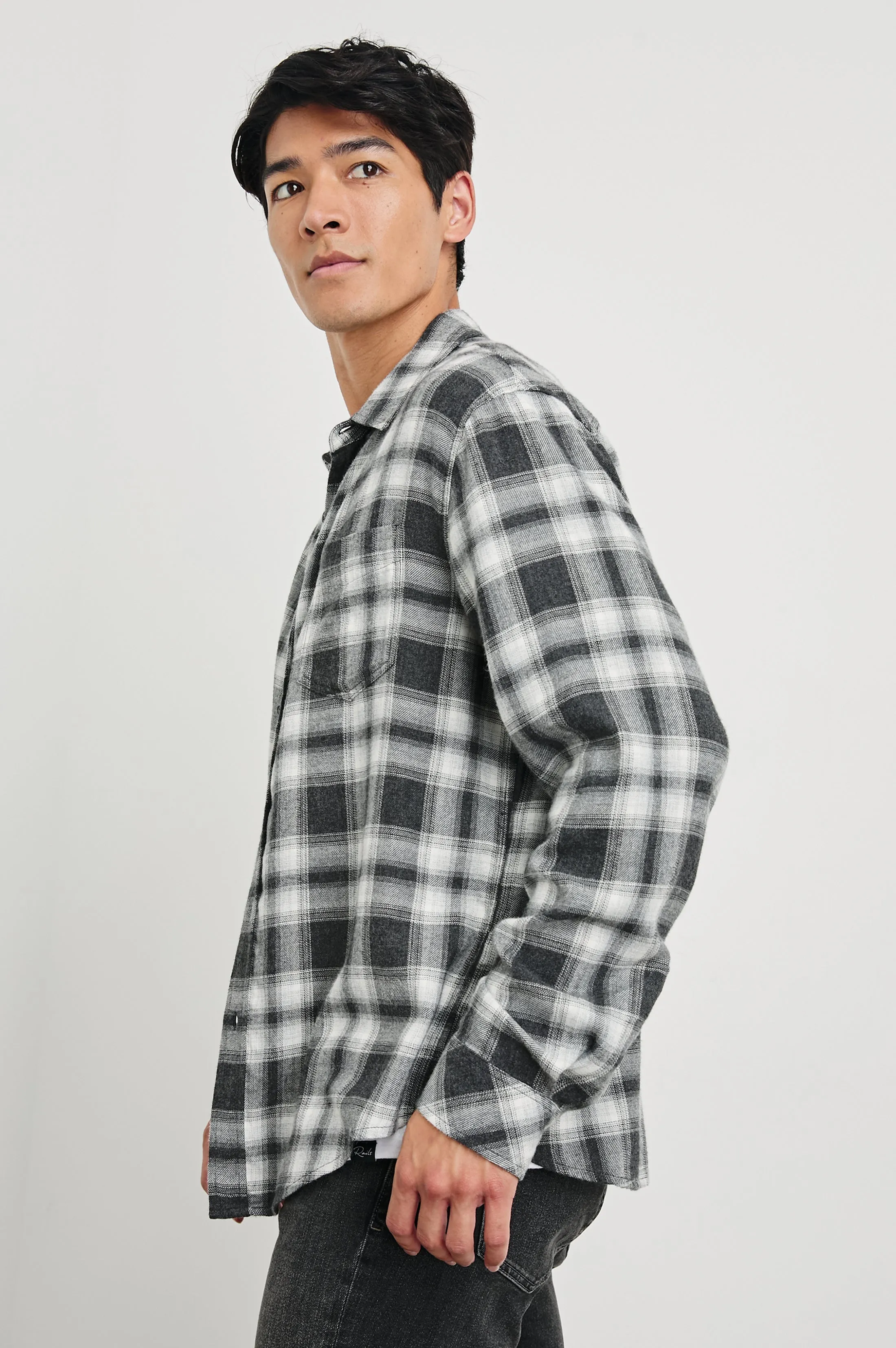 LENNOX SHIRT - BLACK OAK HAZE sold by Rails product image thumbnail 5