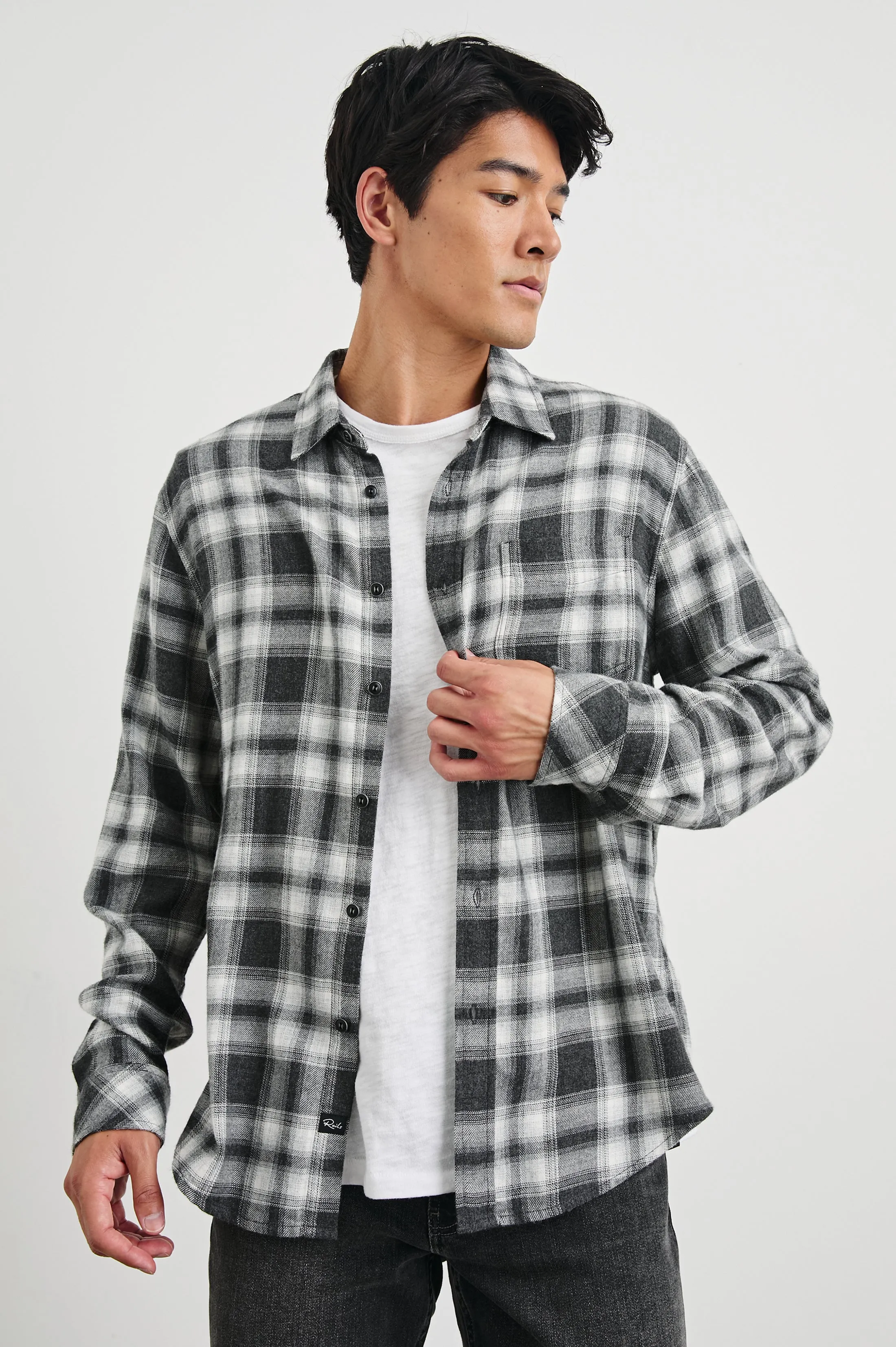 LENNOX SHIRT - BLACK OAK HAZE sold by Rails product image thumbnail 3