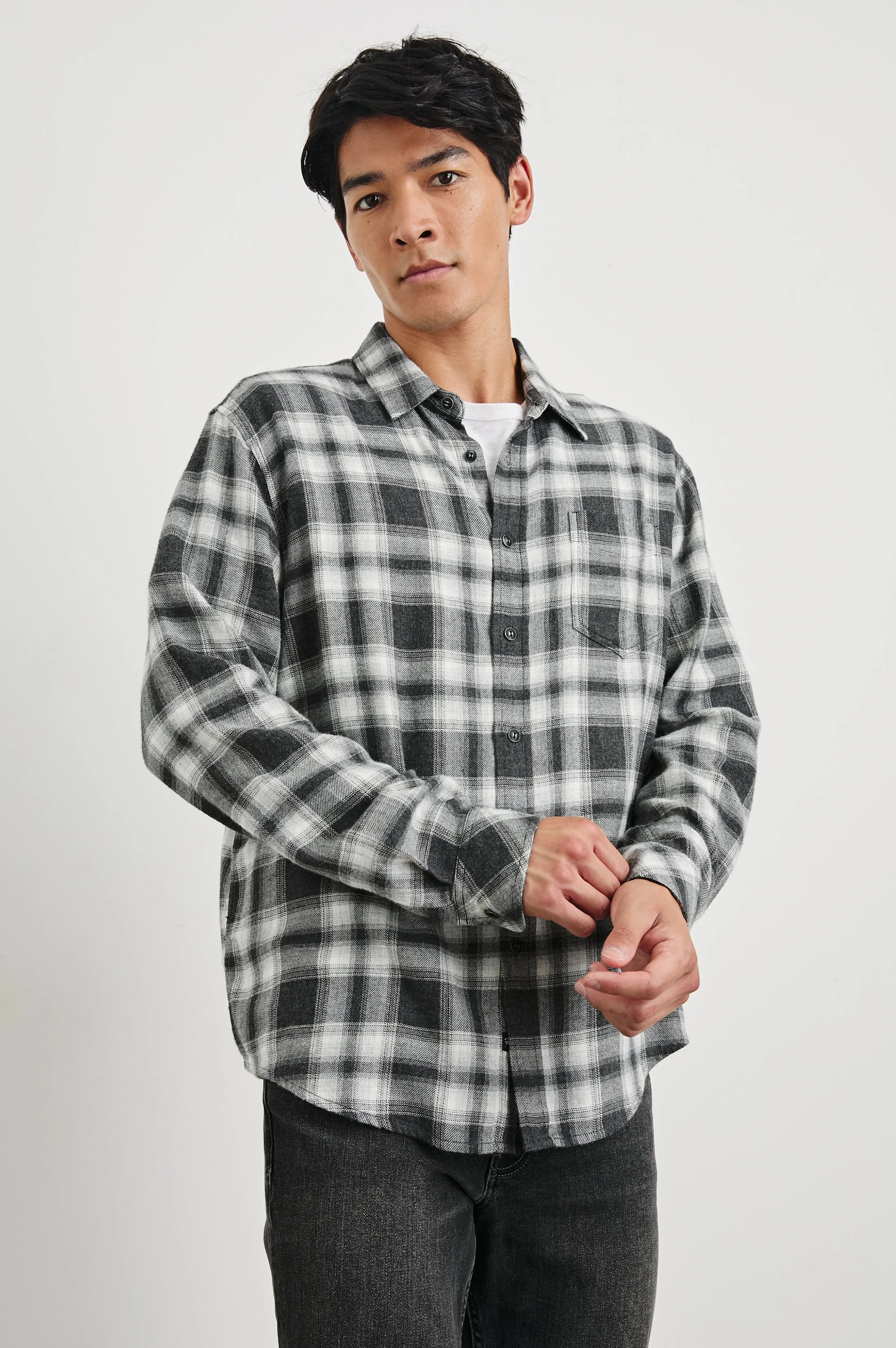 LENNOX SHIRT - BLACK OAK HAZE sold by Rails